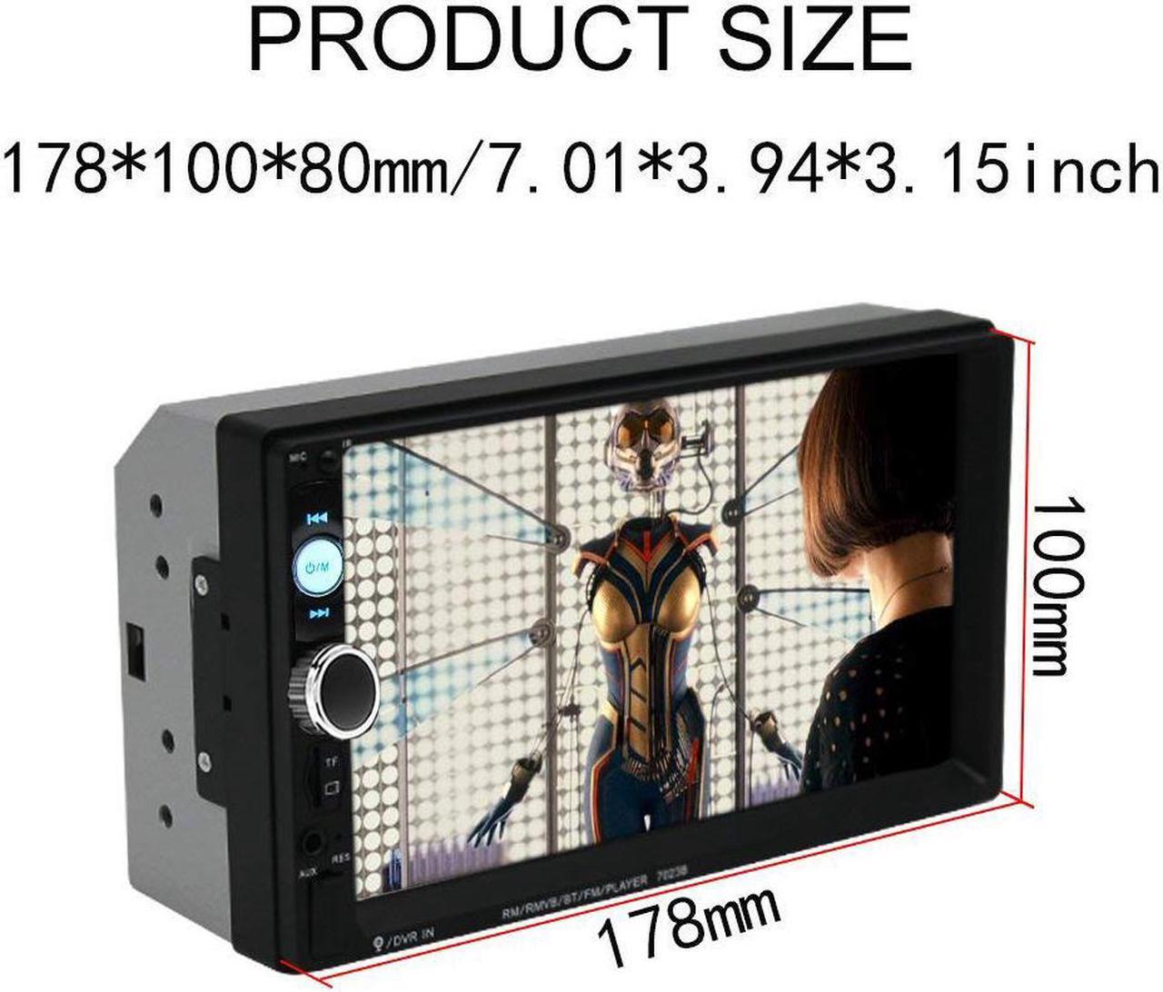 Alt view image 5 of 7 - Double Din Car Stereo 7 Inch Touch Screen Headunit MP5 Player Receiver TF FM Radio Car Audio Bluetooth Support Backup Rear View Camera Steering Wheel Remote Control Mirror Link