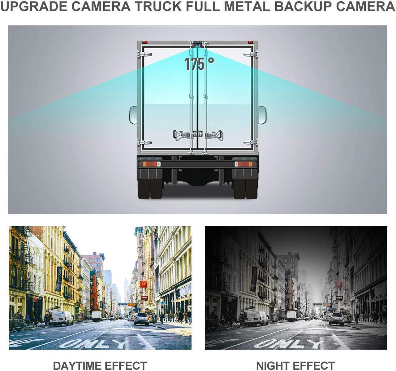 Alt view image 4 of 7 - Upgrade Backup Camera Monitor Kit 1024X600 HD IP69 Waterproof Rearview Reversing Rear View Camera 7 inch LCD Reversing Monitor Truck Semi-Trailer Box Truck RV — HD Transmission Four-pin
