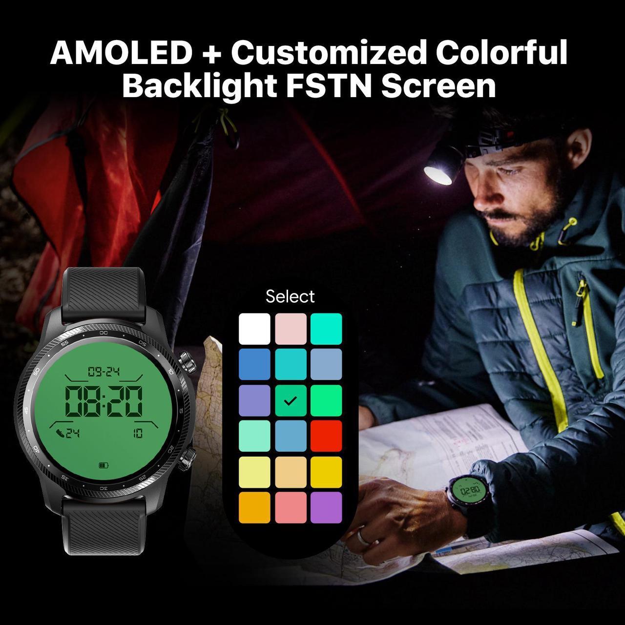 Alt view image 3 of 5 - TicWatch Pro 3 Ultra GPS Smartwatch Qualcomm SDW4100 and Mobvoi Dual Processor System Wear OS Smart Watch for Men Blood Oxygen IHB AFiB Detection Fatigue Assessment 3-45 Days Battery NFC Mic Speaker