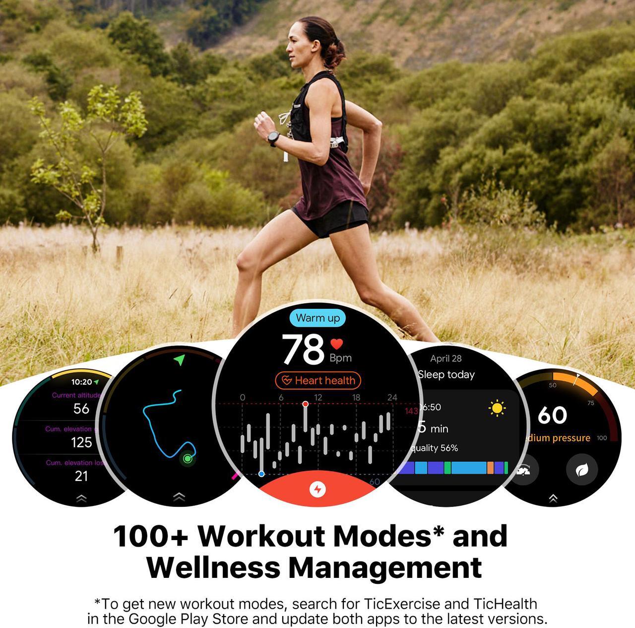 Alt view image 4 of 5 - TicWatch Pro 3 Ultra GPS Smartwatch Qualcomm SDW4100 and Mobvoi Dual Processor System Wear OS Smart Watch for Men Blood Oxygen IHB AFiB Detection Fatigue Assessment 3-45 Days Battery NFC Mic Speaker
