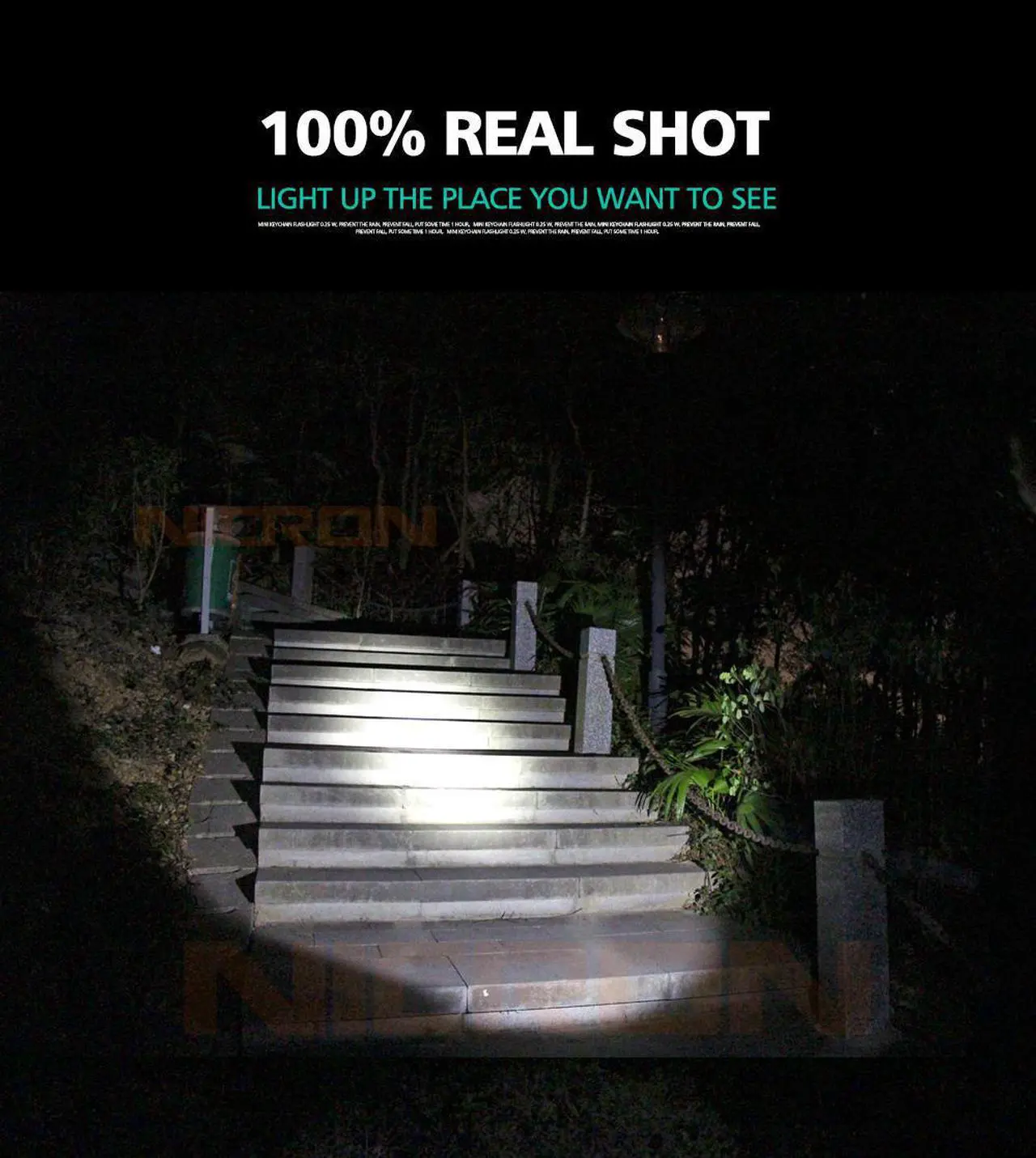 Alt view image 6 of 7 - NICRON 3W LED flashlight N5 waterproof IP65 200LM brightness beam distance 175m 3pcs AAA battery mini flashlight for outdoor household maintenance N5