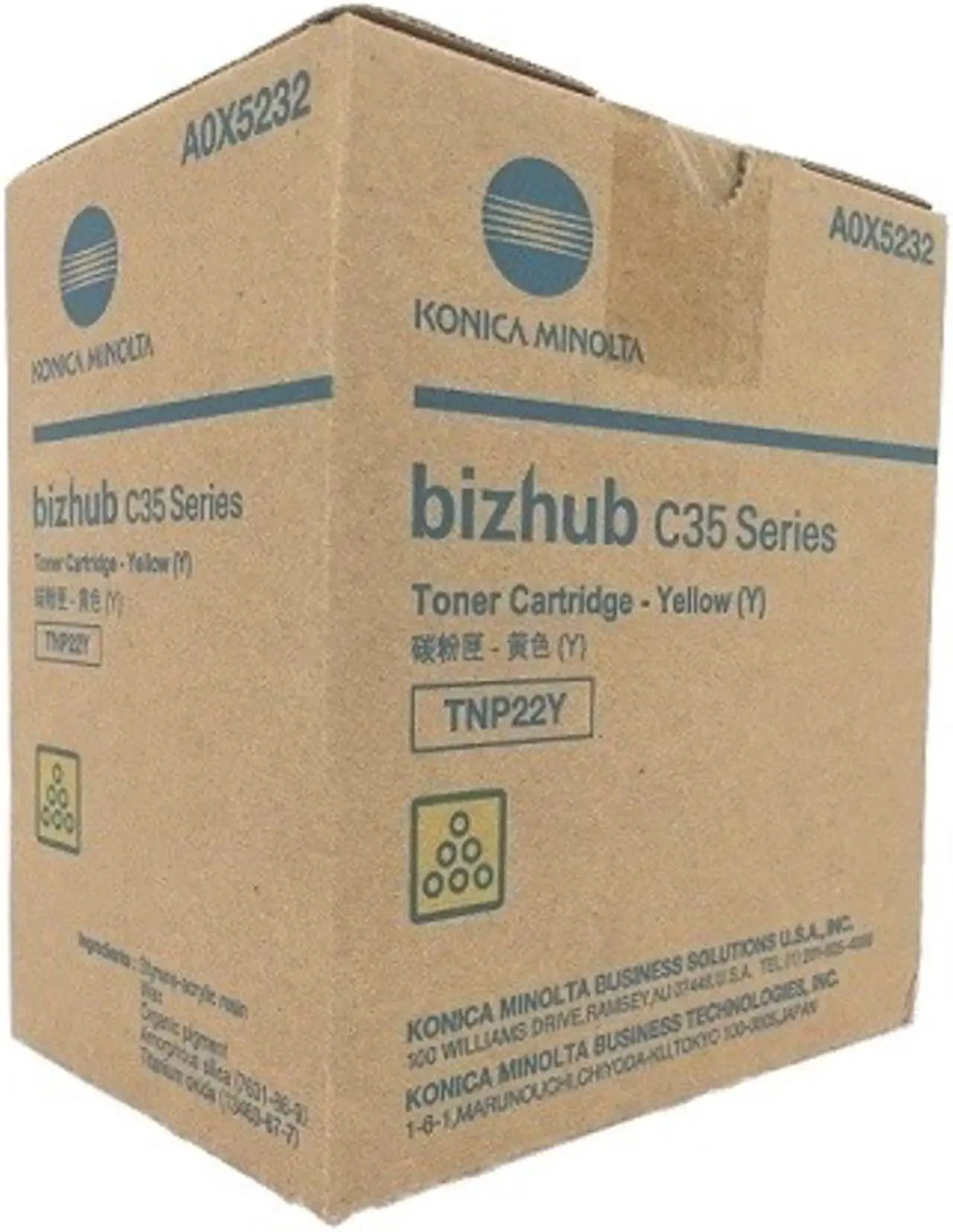 Alt view image 4 of 4 - Yellow Toner Cartridge for Konica Minolta A0X5232 bizhub C35, bizhub C35P, Genuine Konica Minolta Brand