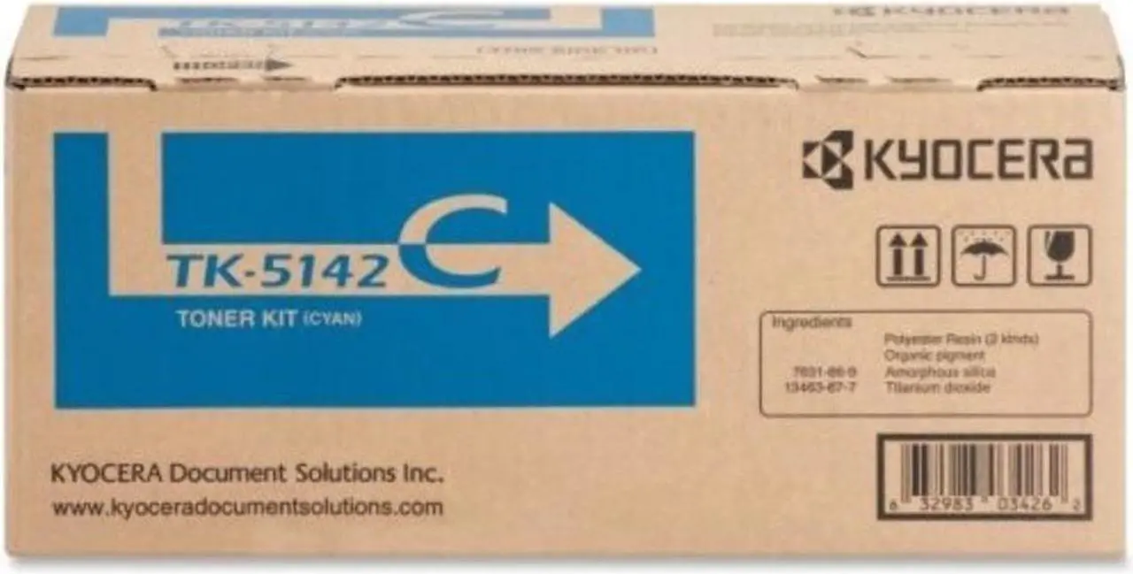 Alt view image 9 of 12 - Cyan Toner Cartridge for Kyocera TK-5142C ECOSYS M6530cdn, ECOSYS P6130cdn, Genuine Kyocera Brand