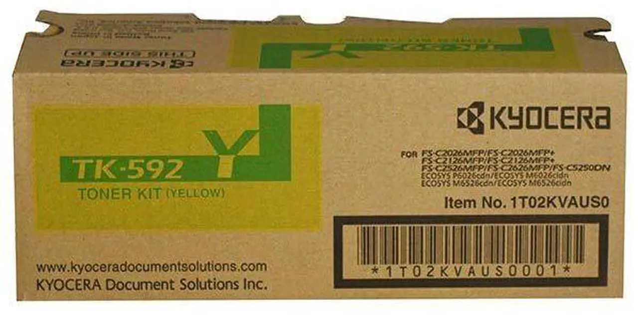 Alt view image 12 of 20 - Kyocera Copystar TK592Y Yellow Toner Yellow