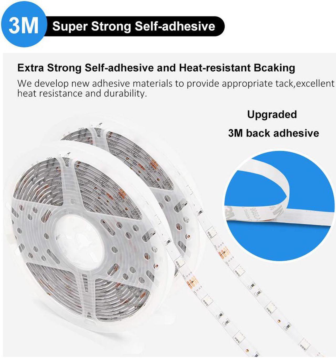 Alt view image 2 of 7 - Led Strip Lights 32.8ft Waterproof Flexible Tape Lights Color Changing 5050 RGB 300 LEDs Light Strips Kit with 44 Keys IR Remote Controller and 12V Power Supply for Home, Bedroom, Kitchen