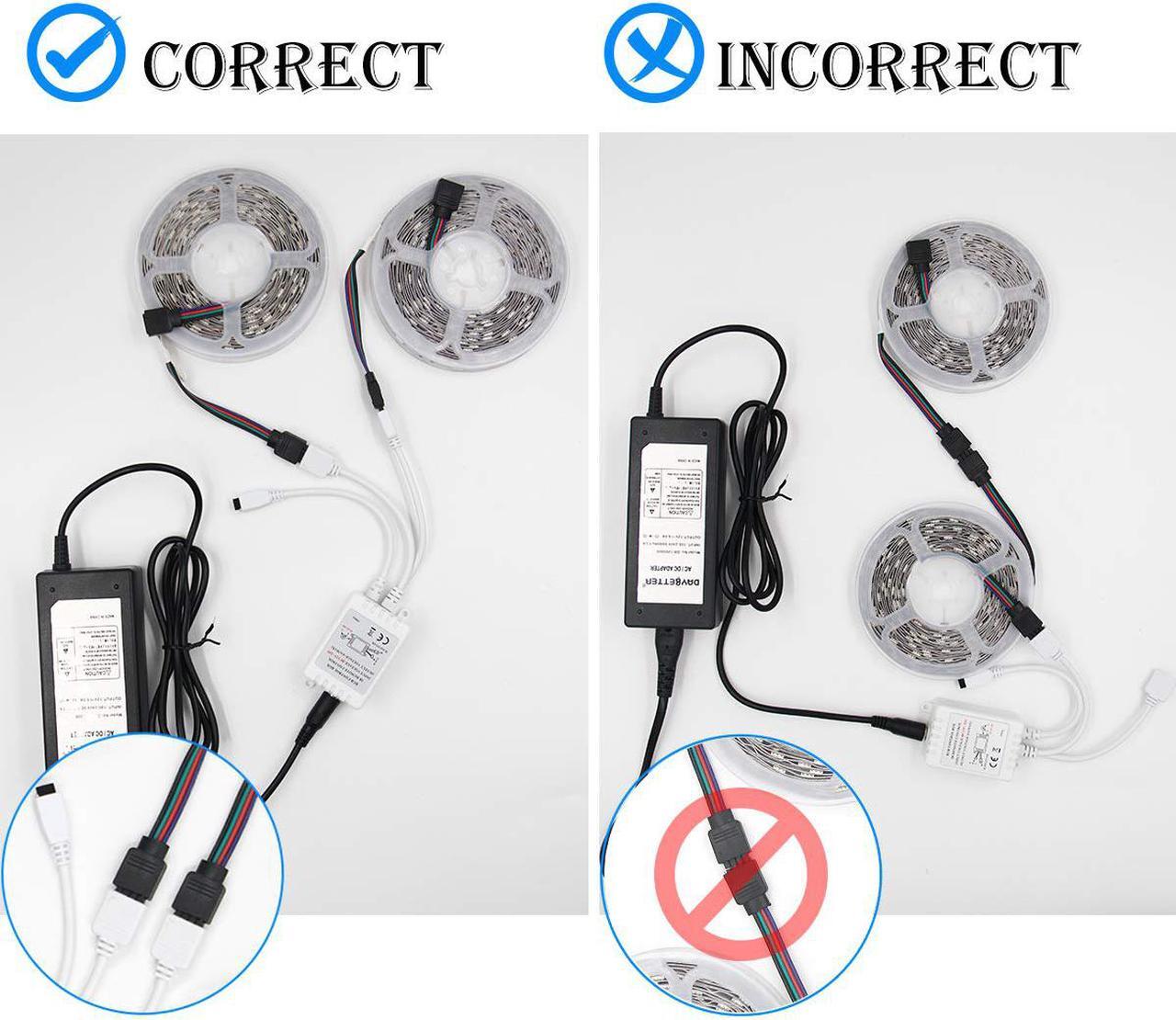 Alt view image 3 of 7 - Led Strip Lights 32.8ft Waterproof Flexible Tape Lights Color Changing 5050 RGB 300 LEDs Light Strips Kit with 44 Keys IR Remote Controller and 12V Power Supply for Home, Bedroom, Kitchen