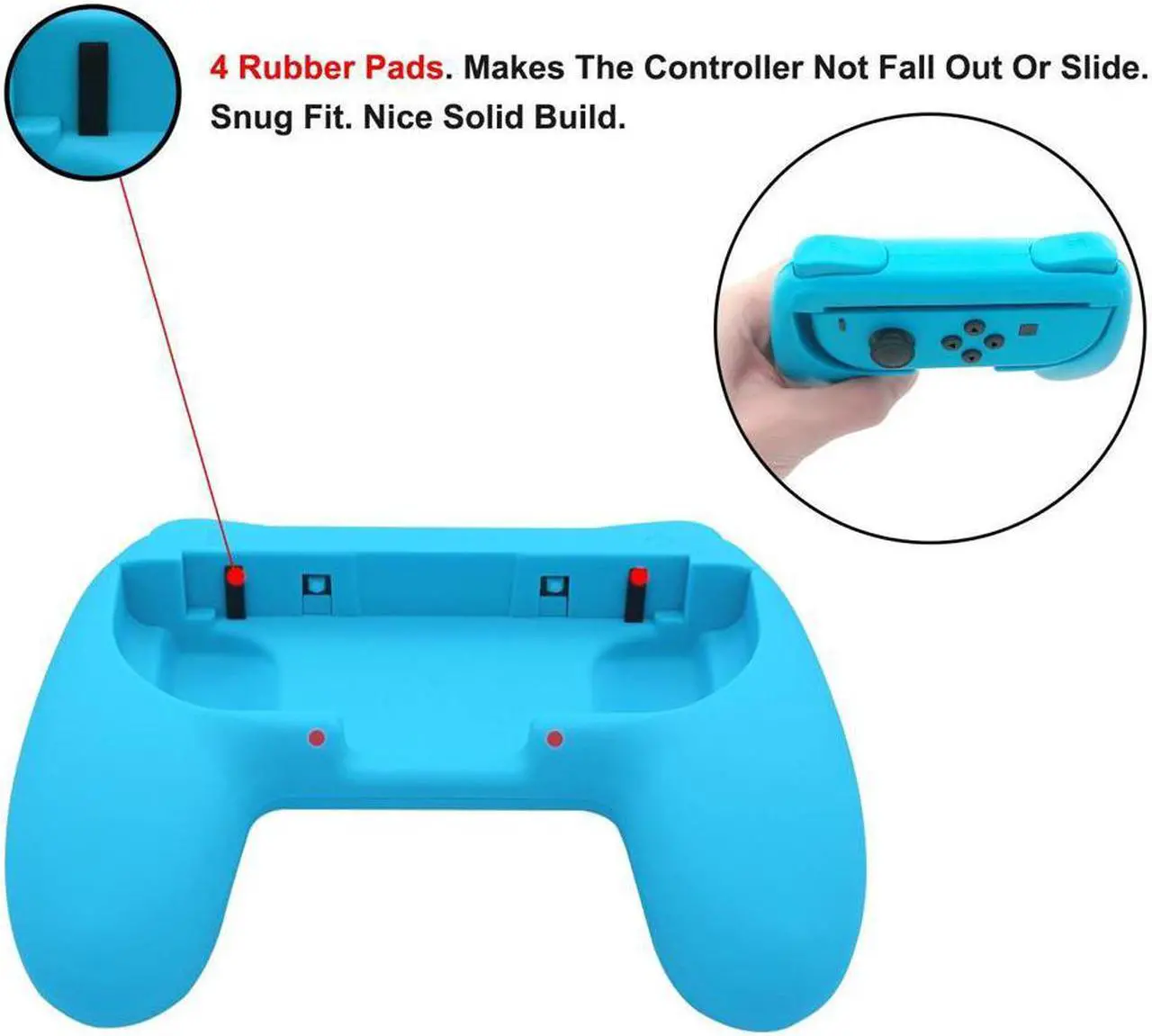 Alt view image 3 of 7 - Grip for Nintendo Switch Joy-Con, 2-Pack Switch Controller Grip Handle Kit for Nintendo Switch Joy-Con