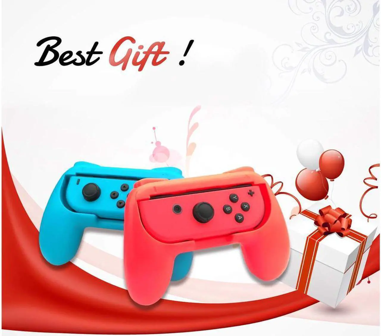 Alt view image 7 of 7 - Grip for Nintendo Switch Joy-Con, 2-Pack Switch Controller Grip Handle Kit for Nintendo Switch Joy-Con
