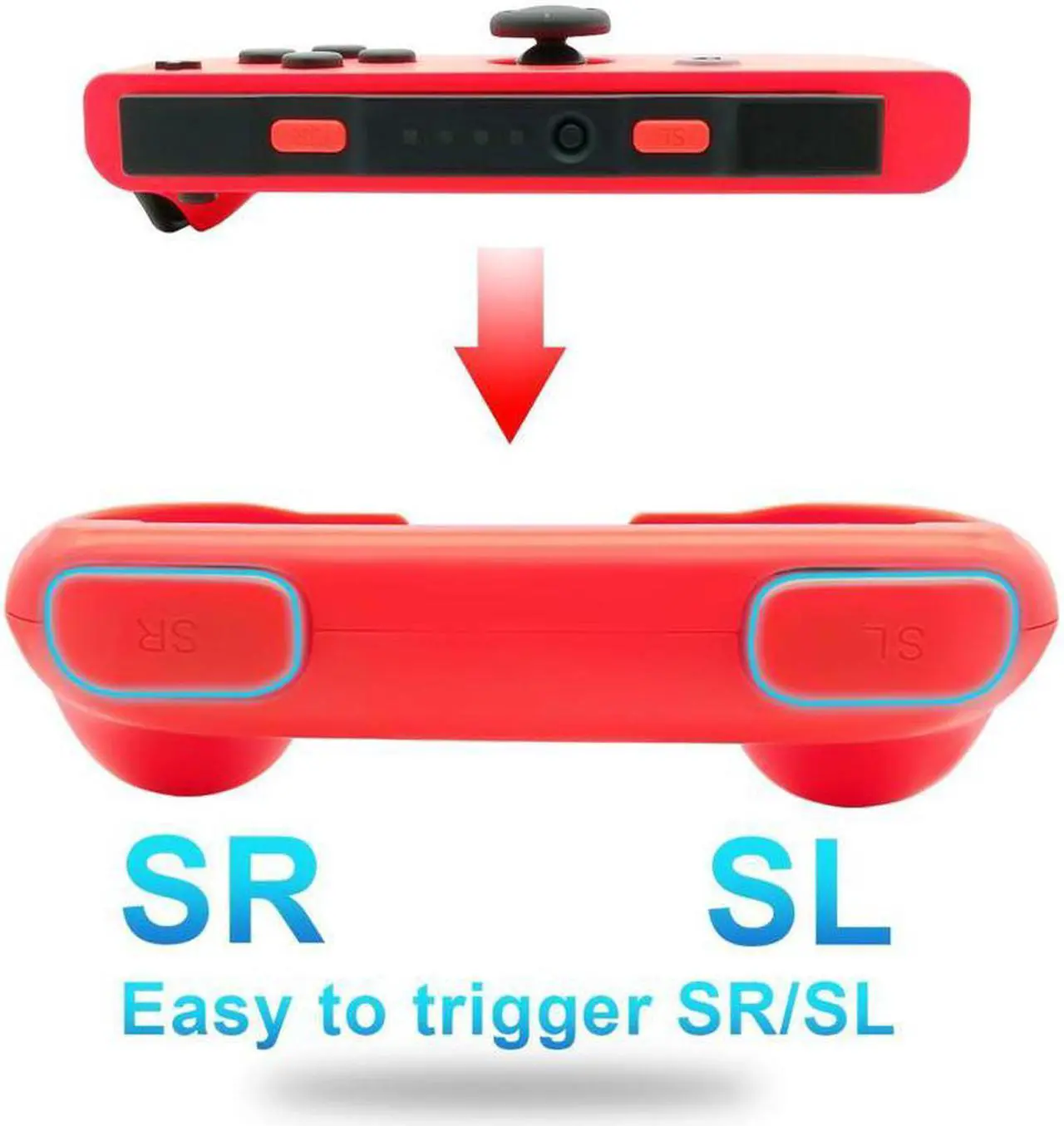 Alt view image 4 of 7 - Grip for Nintendo Switch Joy-Con, 2-Pack Switch Controller Grip Handle Kit for Nintendo Switch Joy-Con