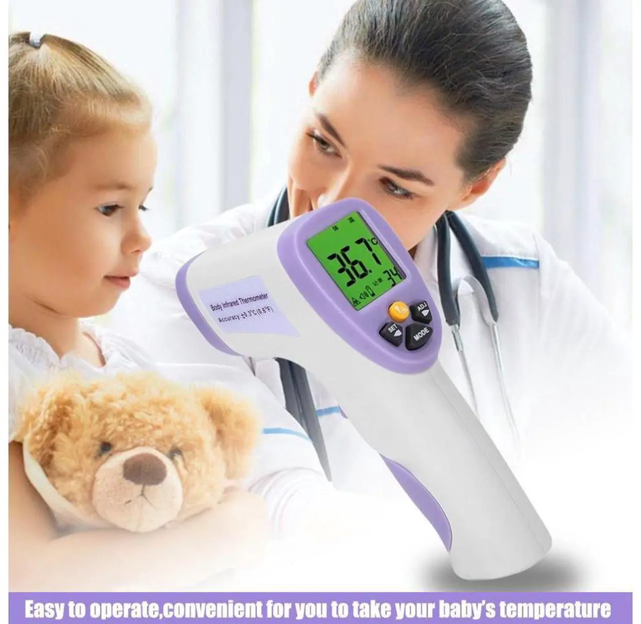 Alt view image 5 of 7 - Digital Infrared Forehead Thermometer Non-Contact Digital Medical Thermometer for Baby Adult Child