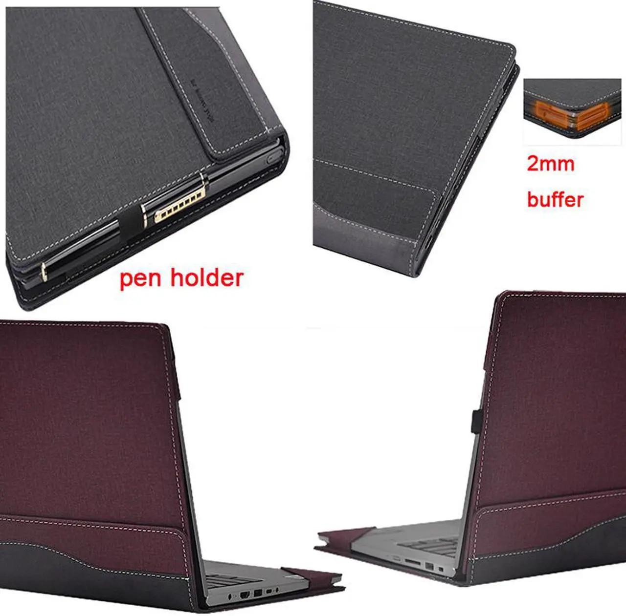 Alt view image 3 of 7 - Surface Laptop 3 Case PU Leather Detachable Protective Cover for Microsoft Surface Laptop 3 Laptop 2 laptop 1 13.5 Inch
