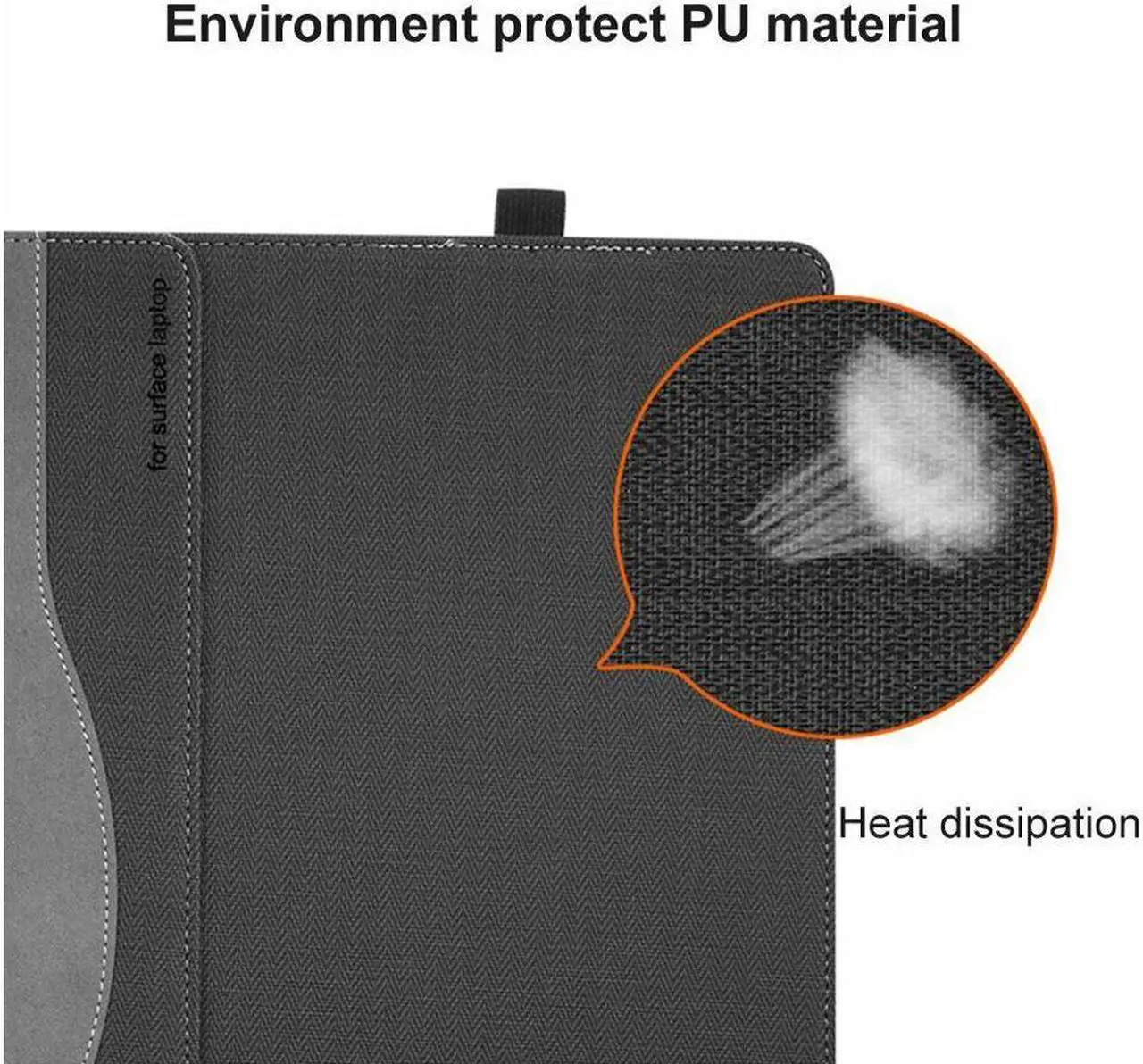 Alt view image 6 of 7 - Surface Laptop 3 Case PU Leather Detachable Protective Cover for Microsoft Surface Laptop 3 Laptop 2 laptop 1 13.5 Inch