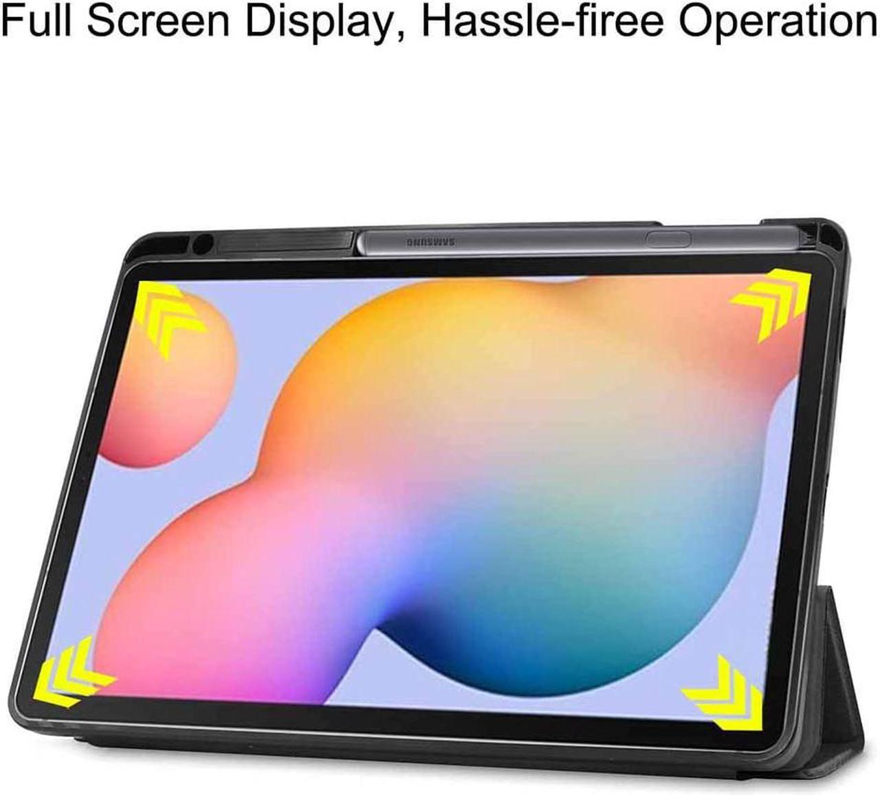 Alt view image 5 of 7 - Case for Galaxy Tab S6 Lite 10.4 inch PU Leather Smart Cover with Stand & Pen Holder for Samsung Galaxy Tab S6 Lite 10.4 2020 2022 SM-P610/P613/P615/P619