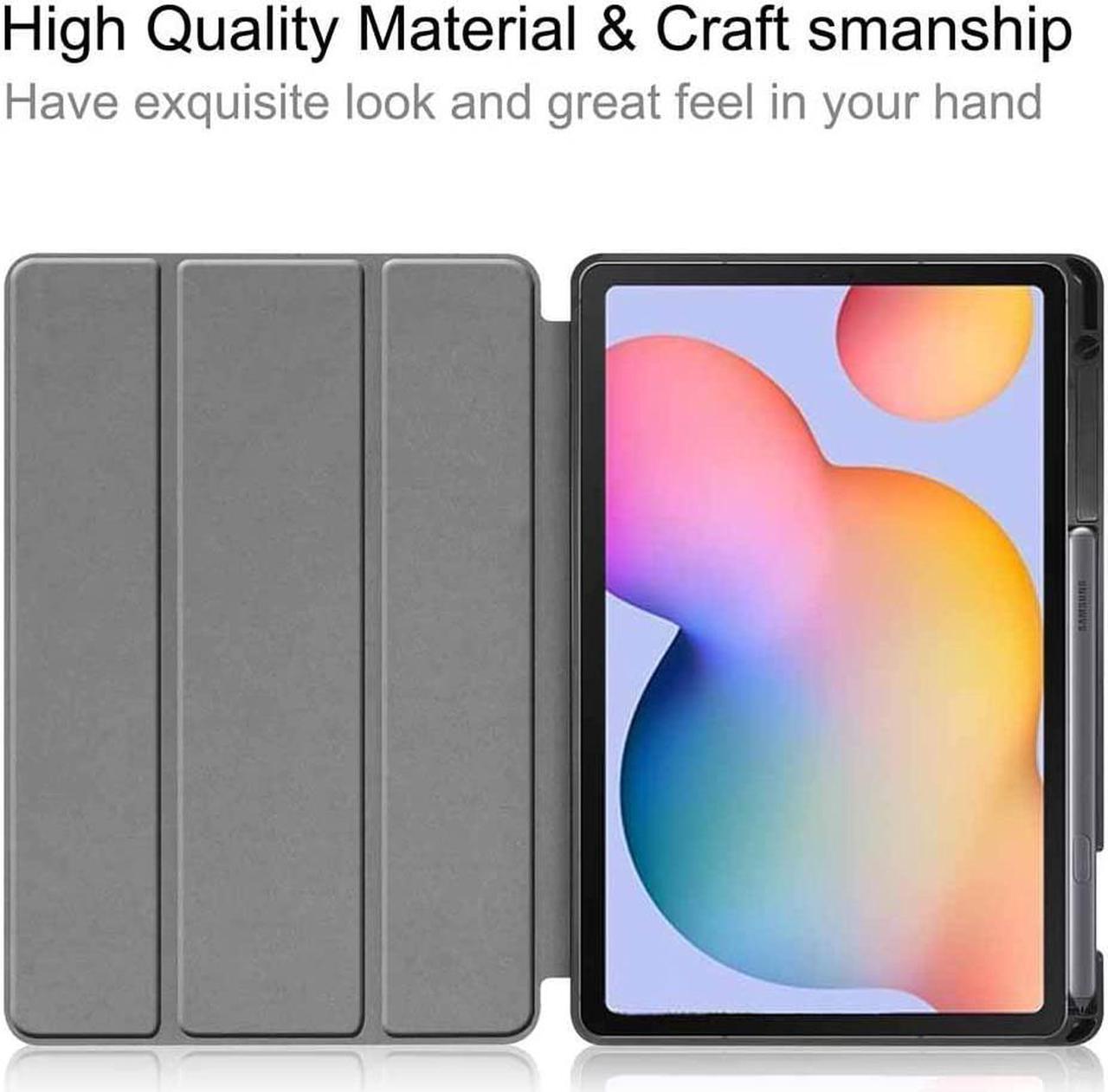 Alt view image 7 of 7 - Case for Galaxy Tab S6 Lite 10.4 inch PU Leather Smart Cover with Stand & Pen Holder for Samsung Galaxy Tab S6 Lite 10.4 2020 2022 SM-P610/P613/P615/P619