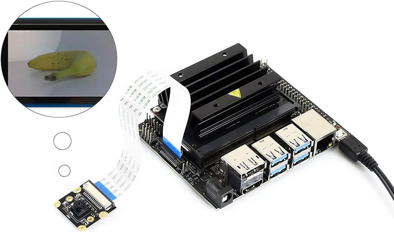 Alt view image 4 of 7 - 8MP IMX219-77 Camera Compatible with NVIDIA Jetson Nano and Raspberry Pi Compute Module 3/3+, 8 Megapixels Camera Module IMX219 Sensor 3280×2464 Resolution 77 Degree Angle of View