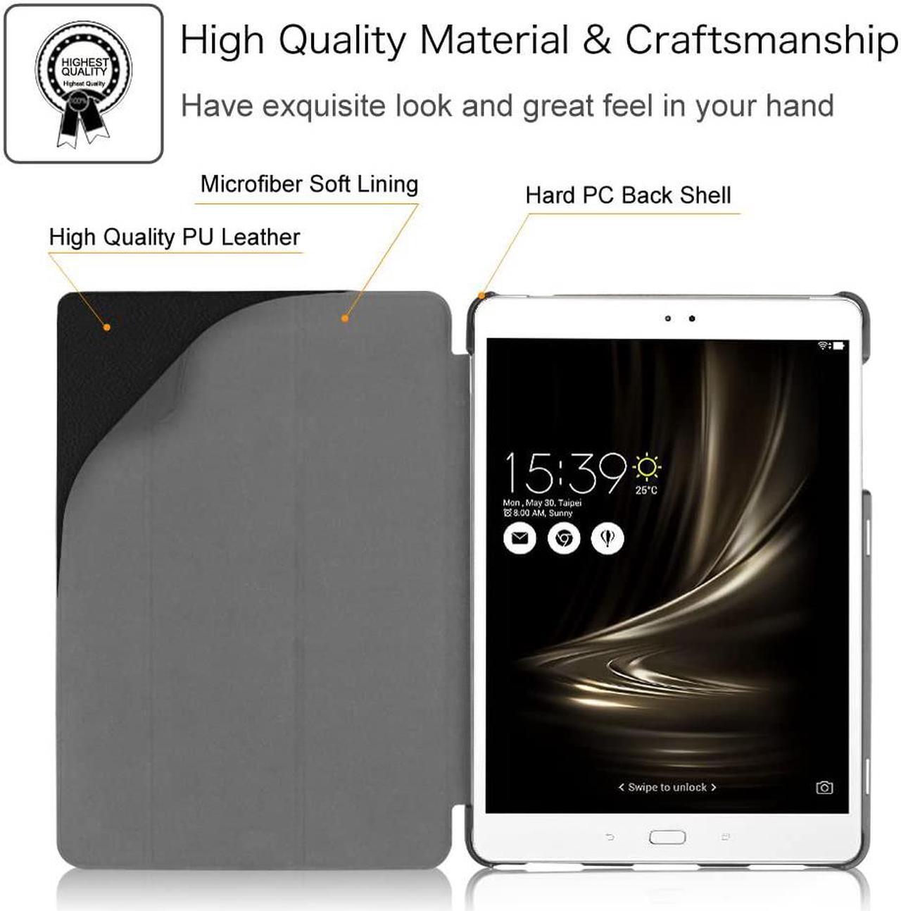 Alt view image 2 of 7 - Case for ASUS ZenPad 3S 10 Z500M (NOT FIT Model# Z500KL) - [Slim Shell] Ultra Lightweight Stand Cover with Auto Sleep / Wake for ASUS ZenPad 3S 10 (Z500M ONLY) 9.7 inch Tablet