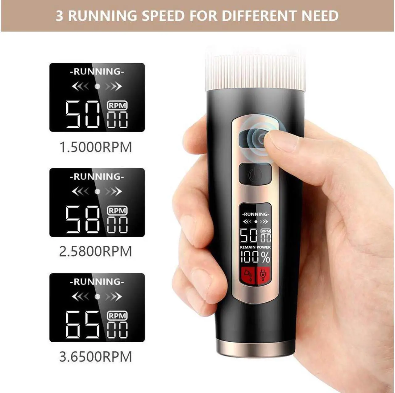 Alt view image 3 of 7 - Dog Grooming Clippers Professional Heavy Duty 2 in 1 with Small Trimmer Blade Quiet Rechargeable Cordless Electric Hair Cutting Kit for Dogs Cats Pets