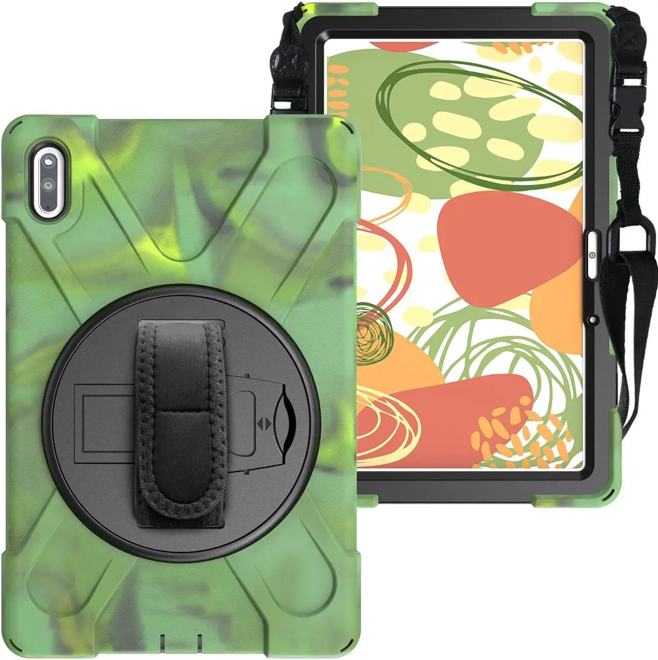 Alt view image 3 of 4 - Huawei MatePad 10.4 2020 Case with Hand Strap and Shoulder Belt Shockproof Cover for Huawei MatePad 10.4 inch 2020 Model BAH3-W09 / BAH3-AL00