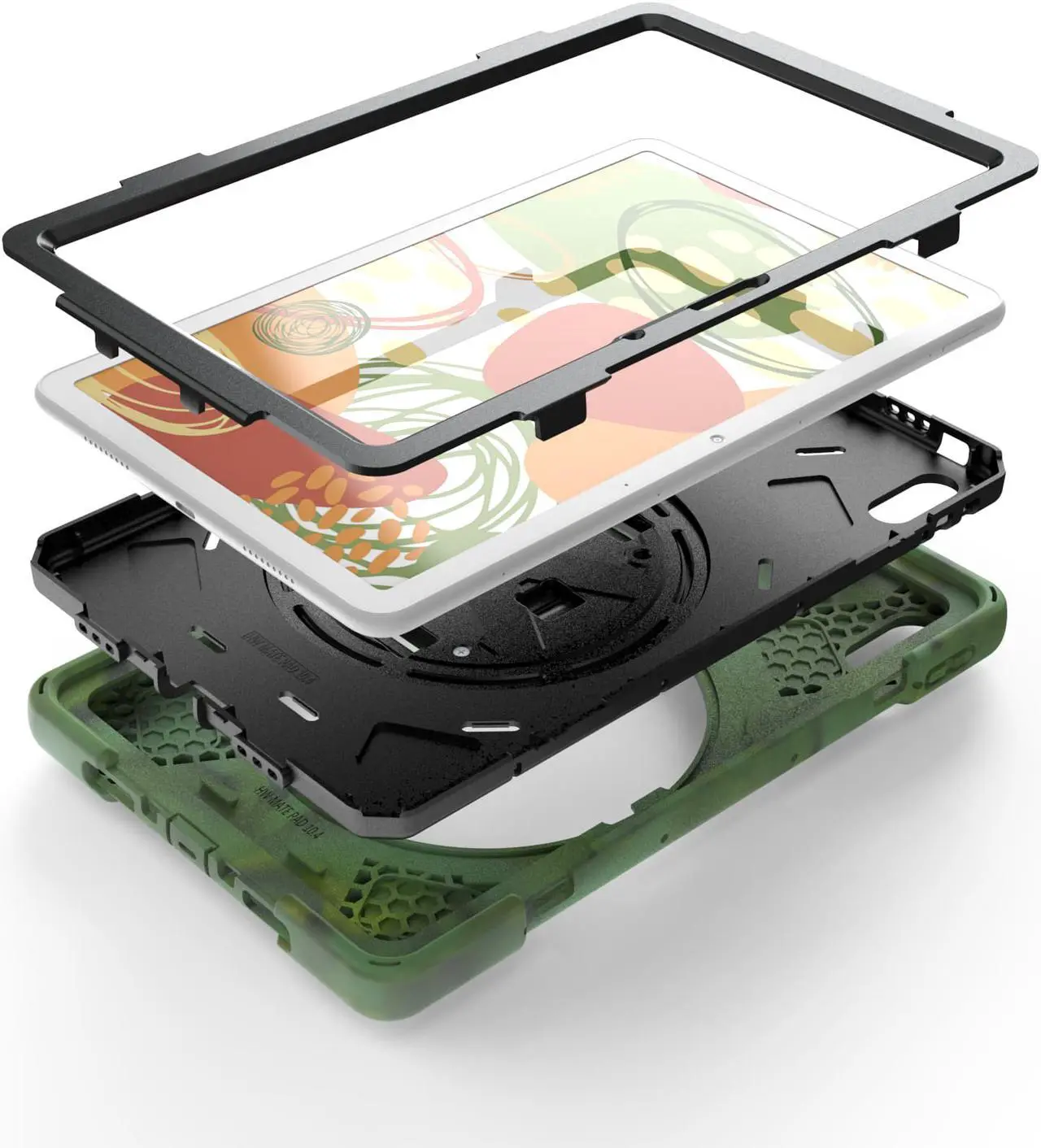Alt view image 4 of 4 - Huawei MatePad 10.4 2020 Case with Hand Strap and Shoulder Belt Shockproof Cover for Huawei MatePad 10.4 inch 2020 Model BAH3-W09 / BAH3-AL00