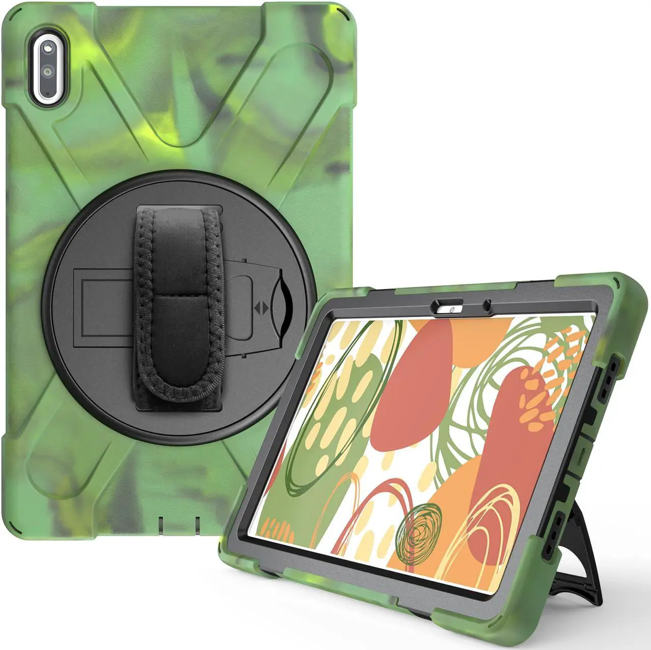 Alt view image 2 of 4 - Huawei MatePad 10.4 2020 Case with Hand Strap and Shoulder Belt Shockproof Cover for Huawei MatePad 10.4 inch 2020 Model BAH3-W09 / BAH3-AL00