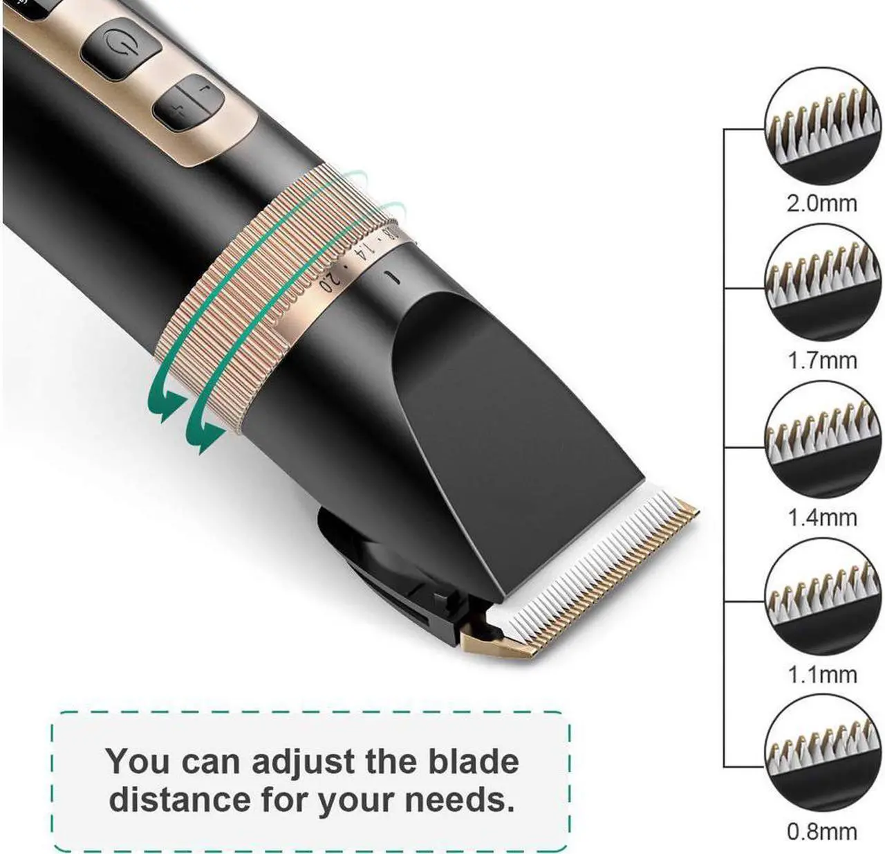 Alt view image 4 of 7 - Dog Grooming Clippers Professional Heavy Duty 2 in 1 with Small Trimmer Blade Quiet Rechargeable Cordless Electric Hair Cutting Kit for Dogs Cats Pets