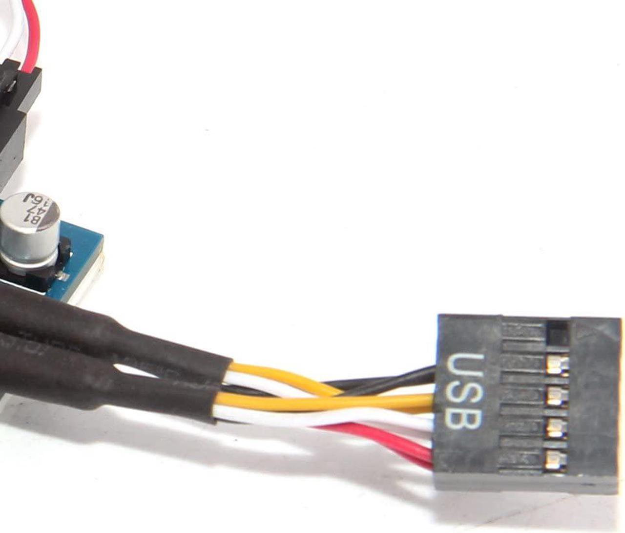 Alt view image 3 of 5 - 9pin USB Header Male 1 to 2/4 Female Extension Cable Card Desktop 9-Pin USB HUB USB 2.0 9 pin Connector Adapter Port Multilier