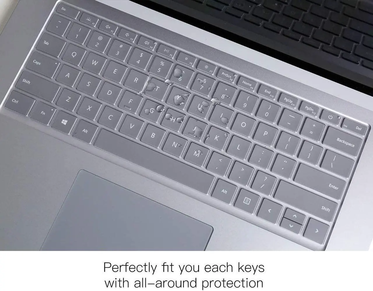 Alt view image 2 of 7 - Surface Laptop 3 15 inch Case with Keyboard Cover [Heavy Duty] Slim Rubberized Shockproof Hard Cover with Fold Kickstand for Microsoft Surface Laptop 3 15 inch cover Model 1873