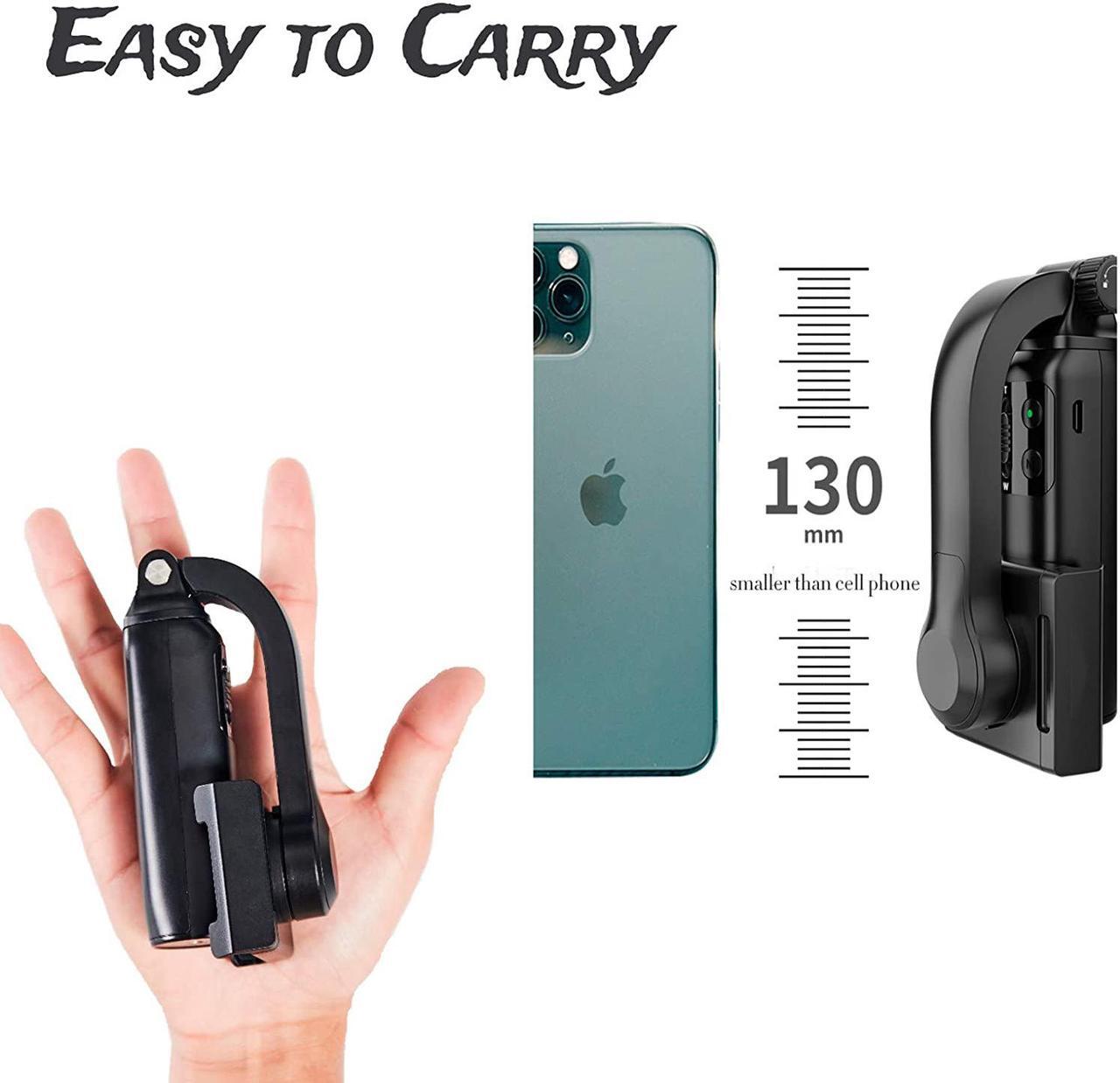 Alt view image 2 of 7 - Gimbal Stabilizer for Smartphone Vimble One Anti-Shake Foldable Gimbal Handheld Selfie Stick Tripod for iPhone Android with 18cm Extensional Stick, Vlog YouTube Live Video TikTok