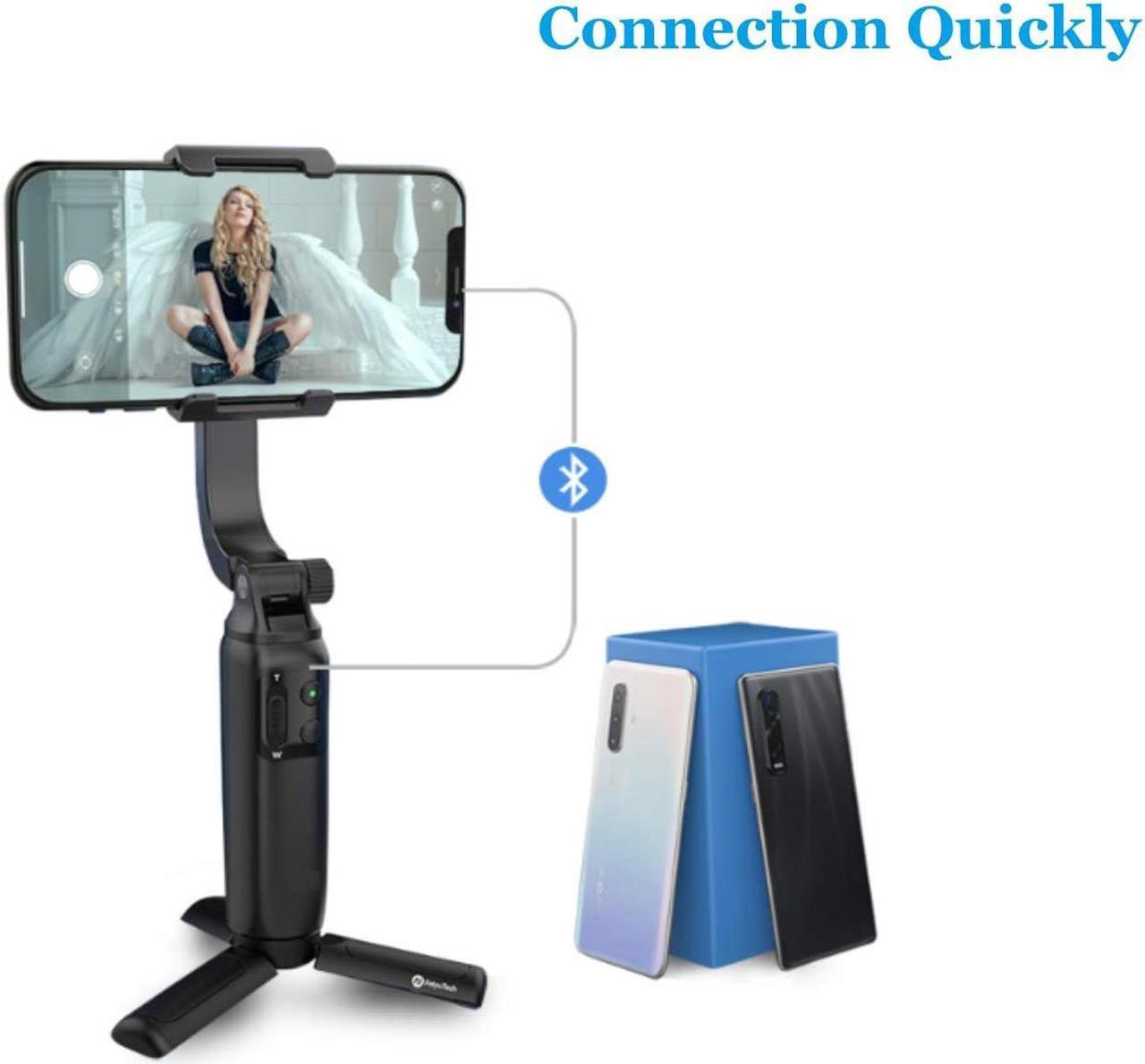 Alt view image 7 of 7 - Gimbal Stabilizer for Smartphone Vimble One Anti-Shake Foldable Gimbal Handheld Selfie Stick Tripod for iPhone Android with 18cm Extensional Stick, Vlog YouTube Live Video TikTok