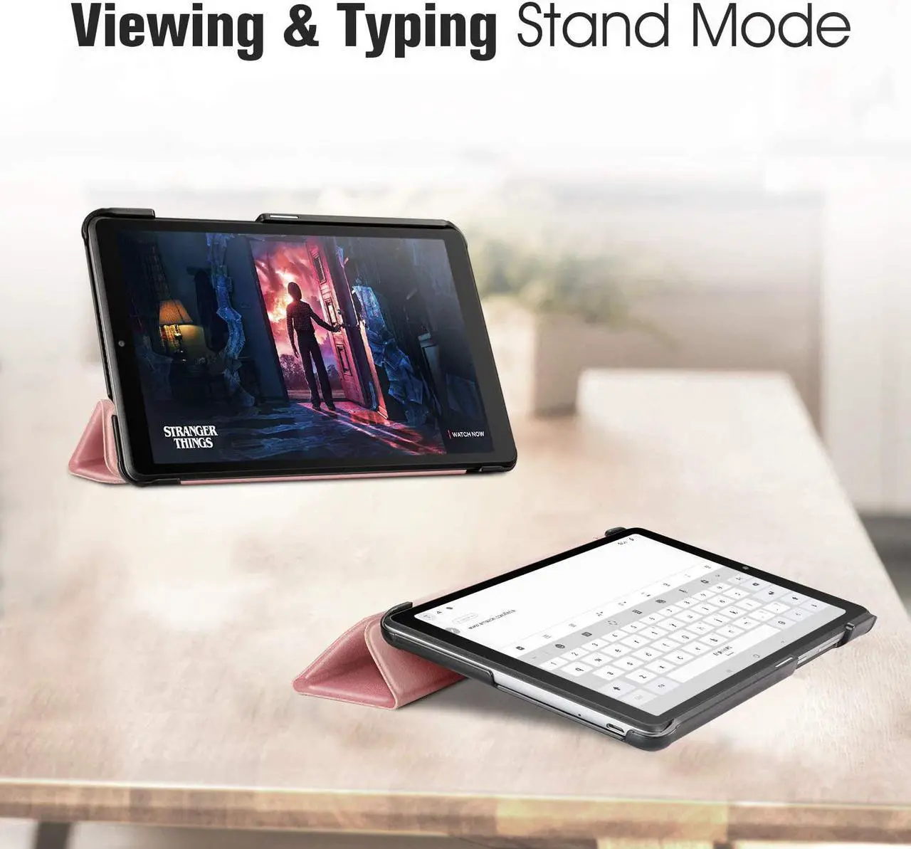 Alt view image 4 of 7 - Case for Lenovo Tab M8 / Smart Tab M8 / Tab M8 FHD - Lightweight Slim Shell Stand Cover for Lenovo Tab M8-HD TB-8505F / TB-8505X 2019 8.0 Inch Tablet