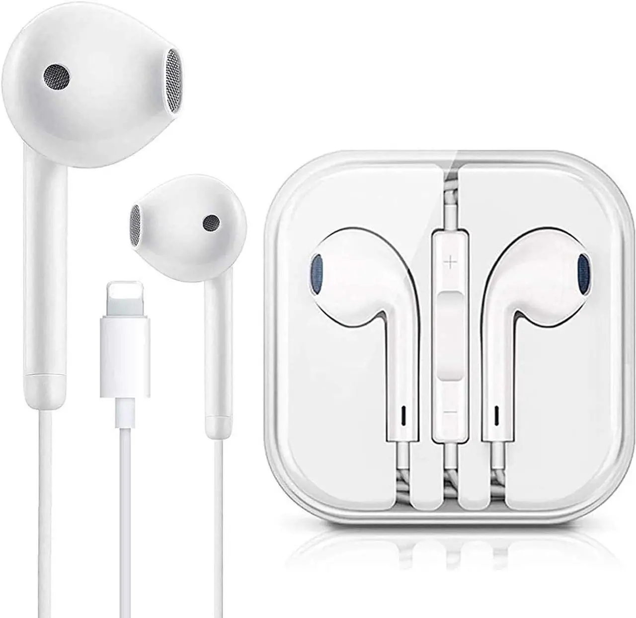 Main image of Lighting Connector Earbuds Earphone Wired Headphones Headset with Mic and Volume Control,Compatible with Apple iPhone 11 Pro Max/Xs Max/XR/X/7/8/8 Plus and Play Head Cleaners