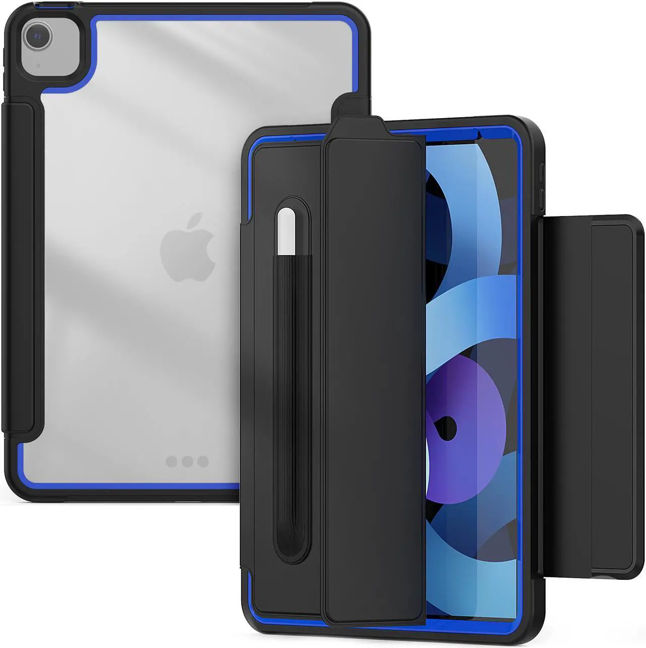 Main image of iPad Air 4 10.9 2020 Case with Pencil Holder Smart Stand Cover with Auto Wake Sleep for iPad Air 4th Generation 10.9 Inch Model A2324 A2072 A2316 A2325