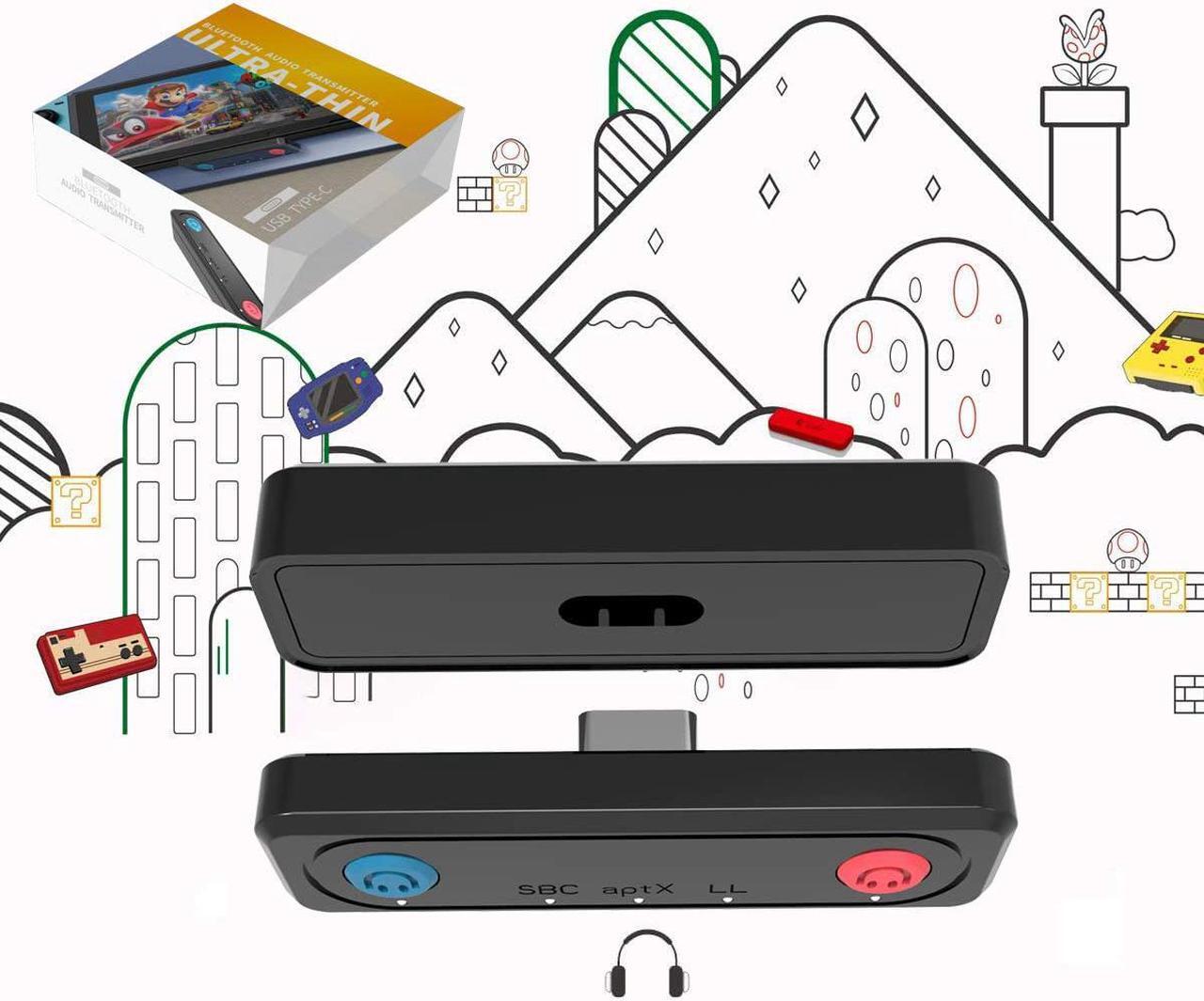 Alt view image 6 of 6 - Switch Bluetooth Adapter for PS4, PC, Nintendo Switch Lite Bluetooth Adapter, Support Dual Stream-Two Sound and Mic Speak. APTX Technology Supply Low Lag and Quality Voice for Switch Adapter