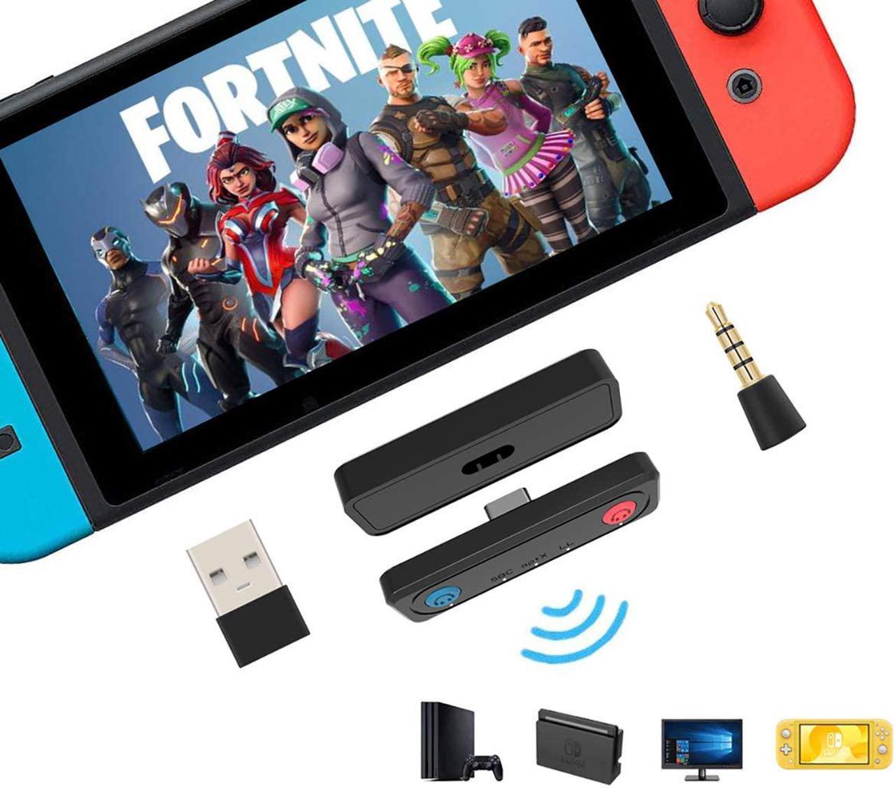 Main image of Switch Bluetooth Adapter for PS4, PC, Nintendo Switch Lite Bluetooth Adapter, Support Dual Stream-Two Sound and Mic Speak. APTX Technology Supply Low Lag and Quality Voice for Switch Adapter