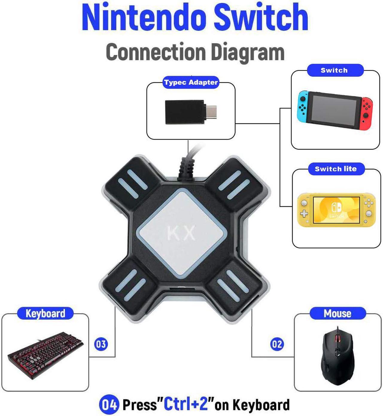 Alt view image 2 of 7 - Keyboard and Mouse Adapter Controller Converter Adapter for Nintendo Switch PS4 PS4 Pro PS4 Slim XBOX PS3 PS3 Slim Keyboard Adapter for Games Like FPS, TPS, RPG and RTS, etc