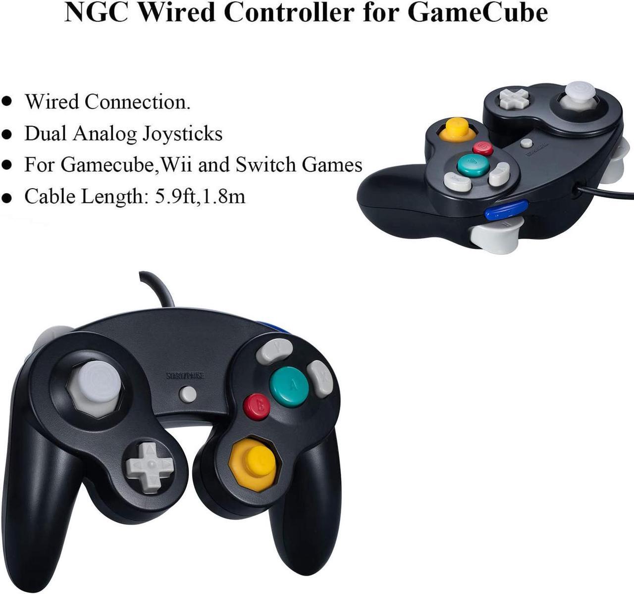 Alt view image 3 of 6 - Gamecube Controller Wired Controllers Classic Gamepad 2 Pack Joystick for Nintendo and Wii Console Game Remote