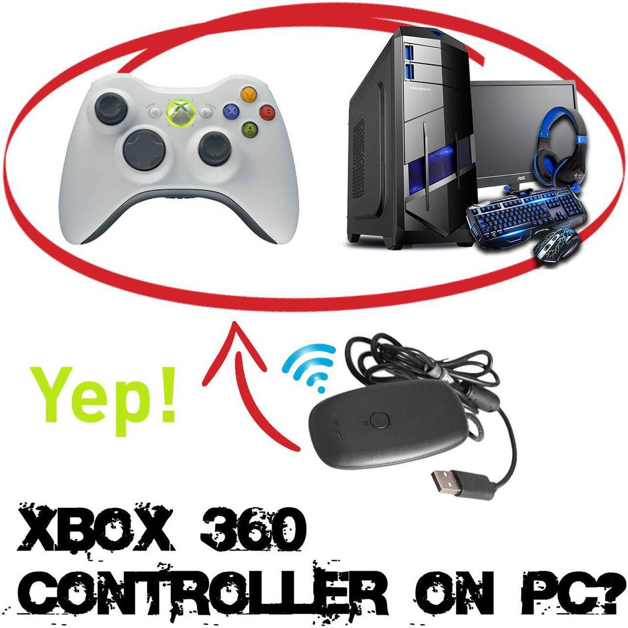 Alt view image 2 of 7 - Wireless USB Gaming Receiver Adapter for Microsoft Xbox One 360 Controllers, Desktop PC Laptop Gaming Adapter for Windows PC