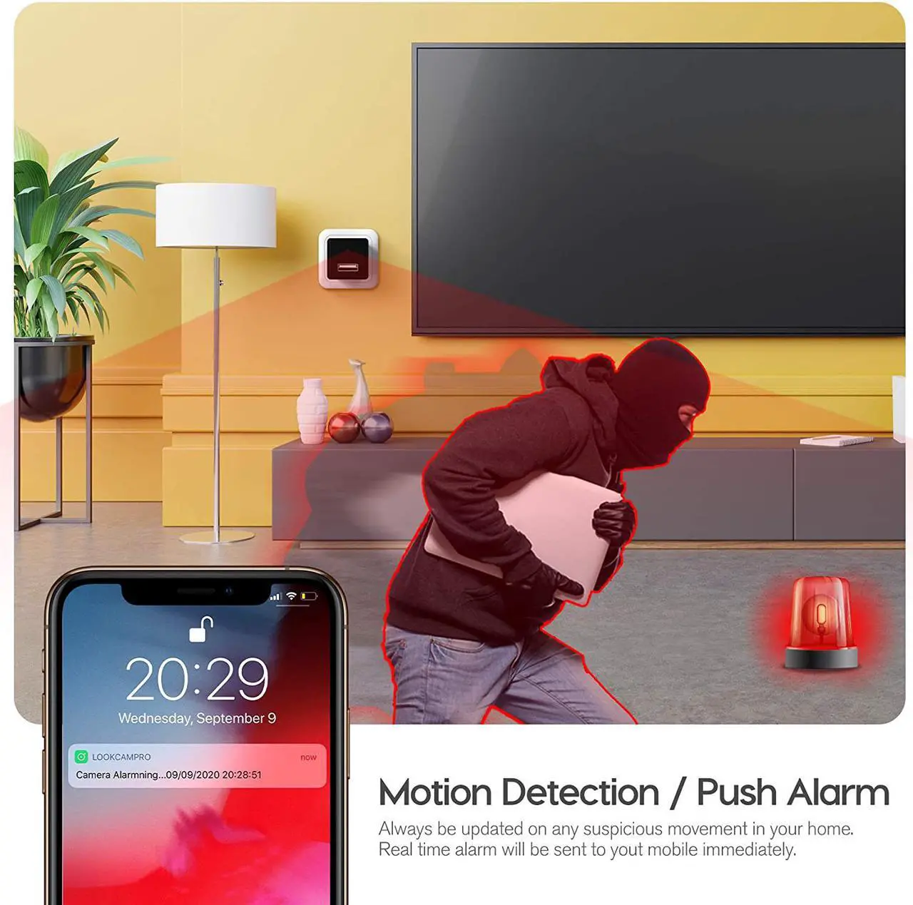 Alt view image 3 of 7 - Spy camera USB Phone charger 1080p HD hidden camera, WiFi Wireless wall plug USB Charger [Motion Detection, AC Adapter, Remote App Control] Nanny camera |Home, Kids, Baby, Pet monitoring cam