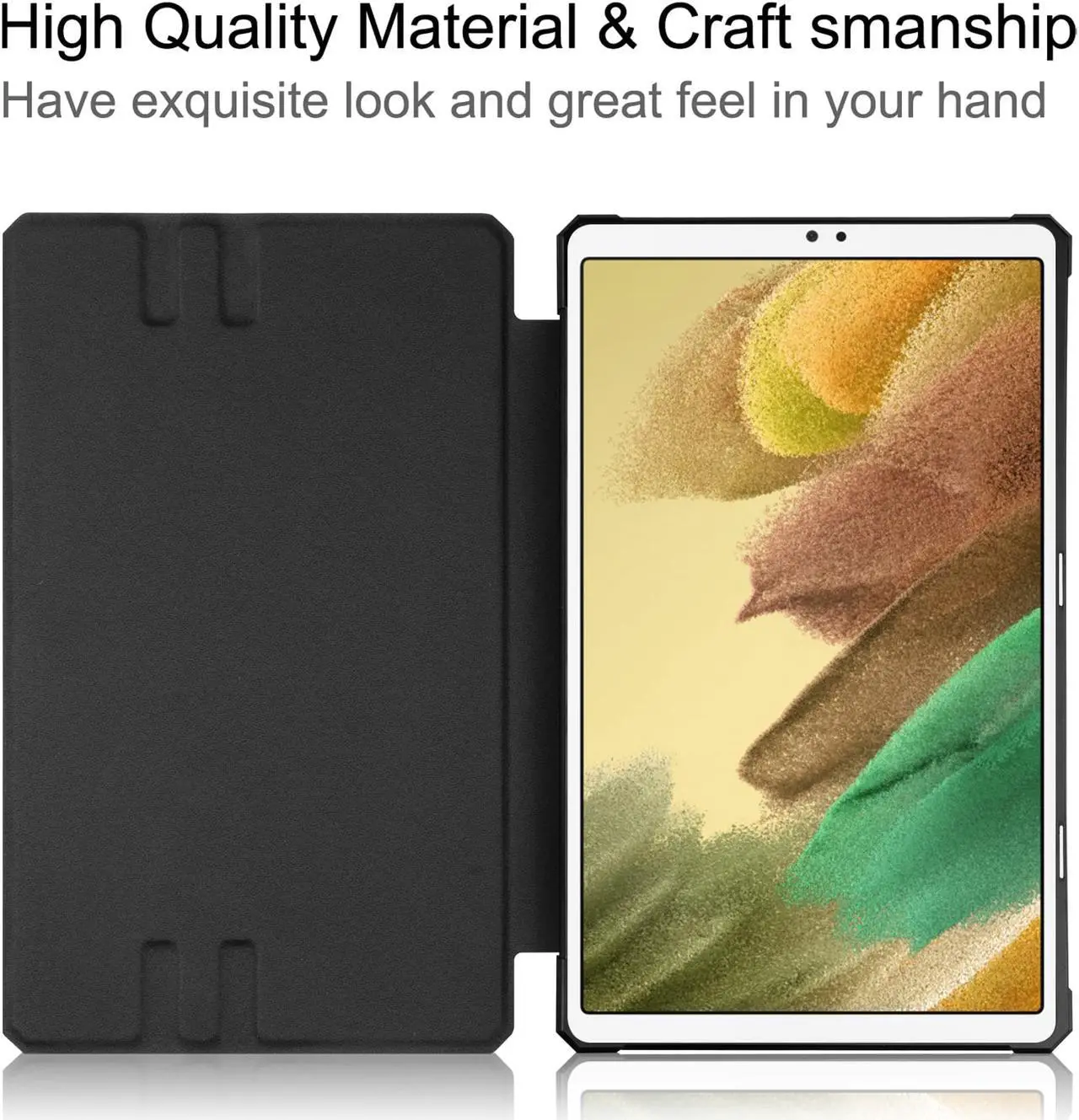 Alt view image 6 of 7 - PU Leather Case for Samsung Galaxy Tab A7 Lite 2021 8.7 inch 2021 Model SM-T225 SM-T220 Slim Folding Stand Cover, Multi-Viewing Angles, Soft TPU Back Cover