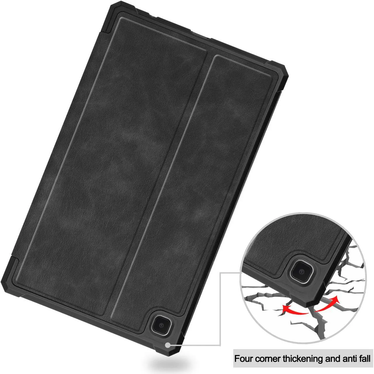 Alt view image 5 of 7 - PU Leather Case for Samsung Galaxy Tab A7 Lite 2021 8.7 inch 2021 Model SM-T225 SM-T220 Slim Folding Stand Cover, Multi-Viewing Angles, Soft TPU Back Cover