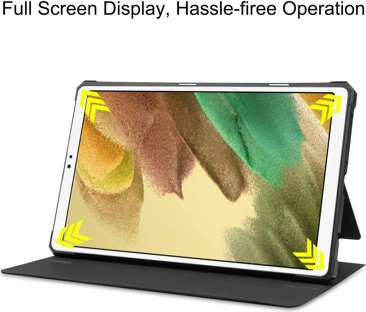 Alt view image 7 of 7 - PU Leather Case for Samsung Galaxy Tab A7 Lite 2021 8.7 inch 2021 Model SM-T225 SM-T220 Slim Folding Stand Cover, Multi-Viewing Angles, Soft TPU Back Cover