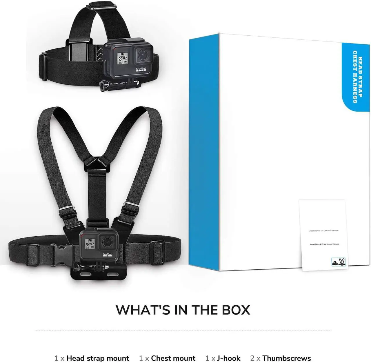 Alt view image 6 of 7 - Chest Mount Harness Chesty Head Mount Strap Kit Compatible with GoPro Hero 9, 8 Black, Hero 7, 6, 5, 4, Session, 3+, 3, 2, 1, Hero (2018), Fusion, DJI Osmo Action Cameras