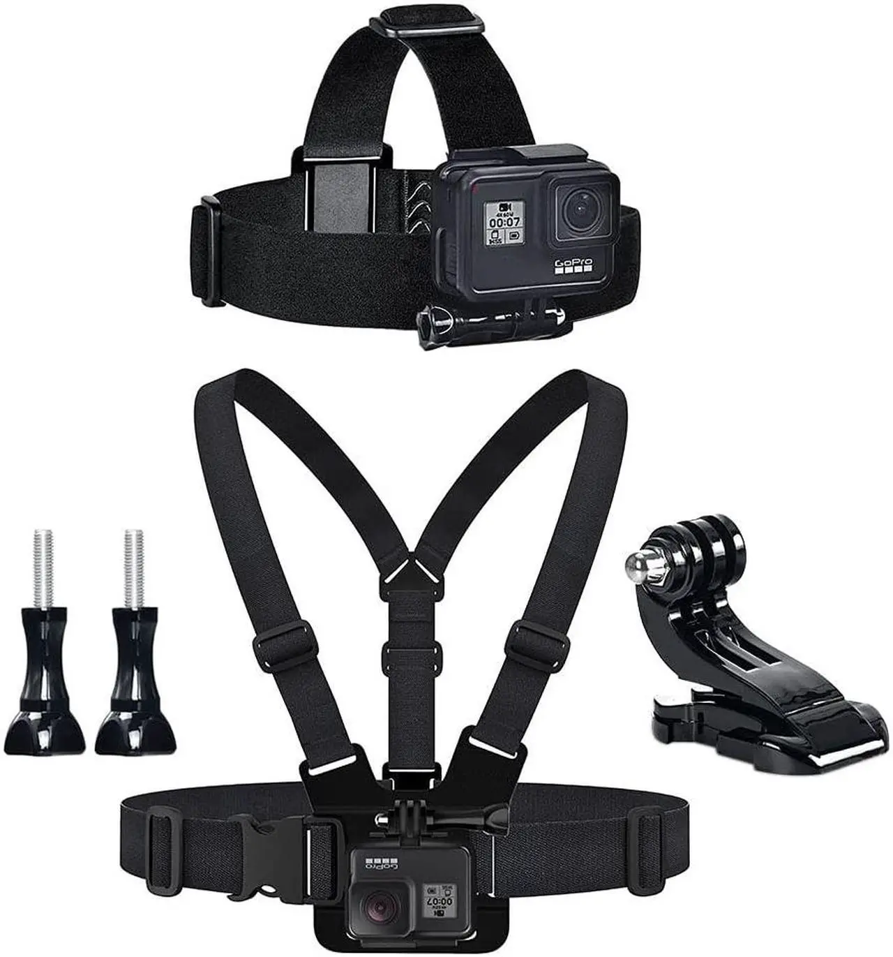 Main image of Chest Mount Harness Chesty Head Mount Strap Kit Compatible with GoPro Hero 9, 8 Black, Hero 7, 6, 5, 4, Session, 3+, 3, 2, 1, Hero (2018), Fusion, DJI Osmo Action Cameras