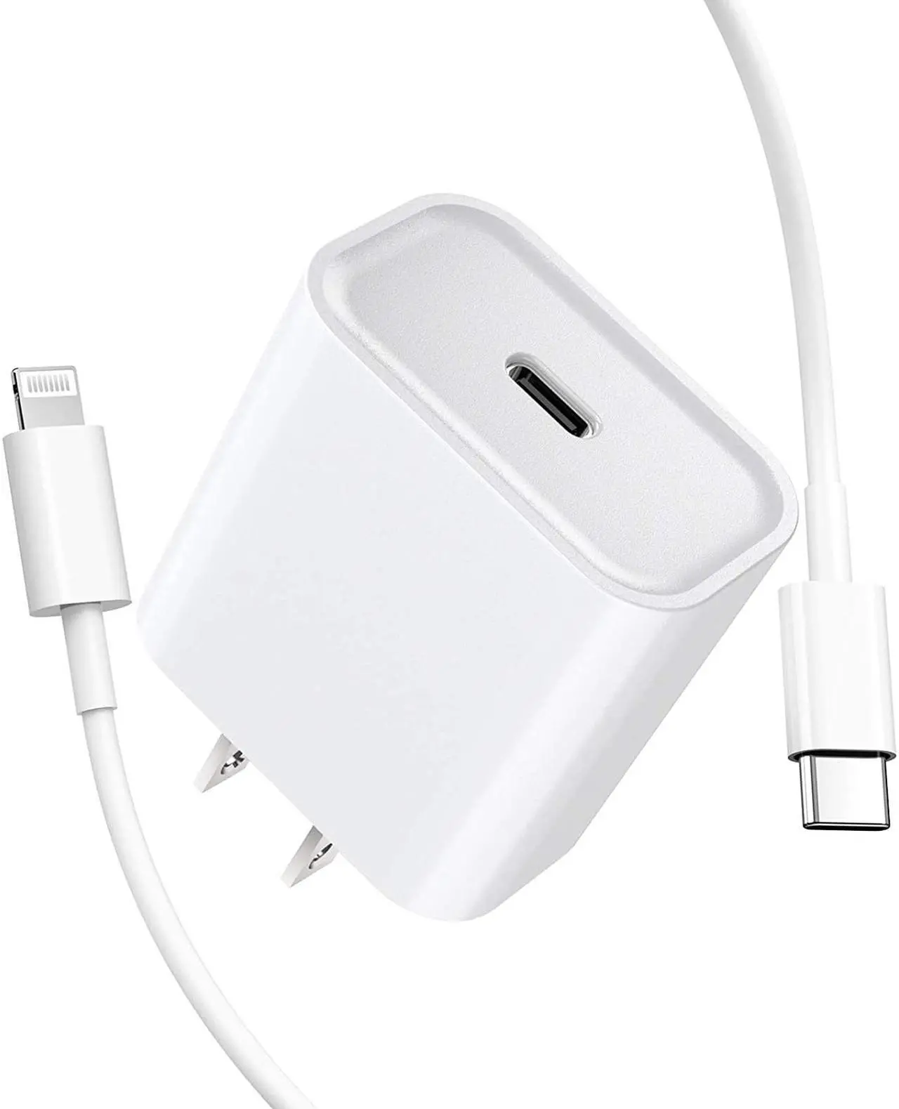 Main image of [Apple MFi Certified] iPhone Fast Charger, GEONAV 20W Power Delivery Type C Rapid Wall Charger Travel Plug & 6FT USB C to Lightning Quick Charge Data Sync Cord for iPhone 12/11/XS/XR/X 8/iPad/AirPods