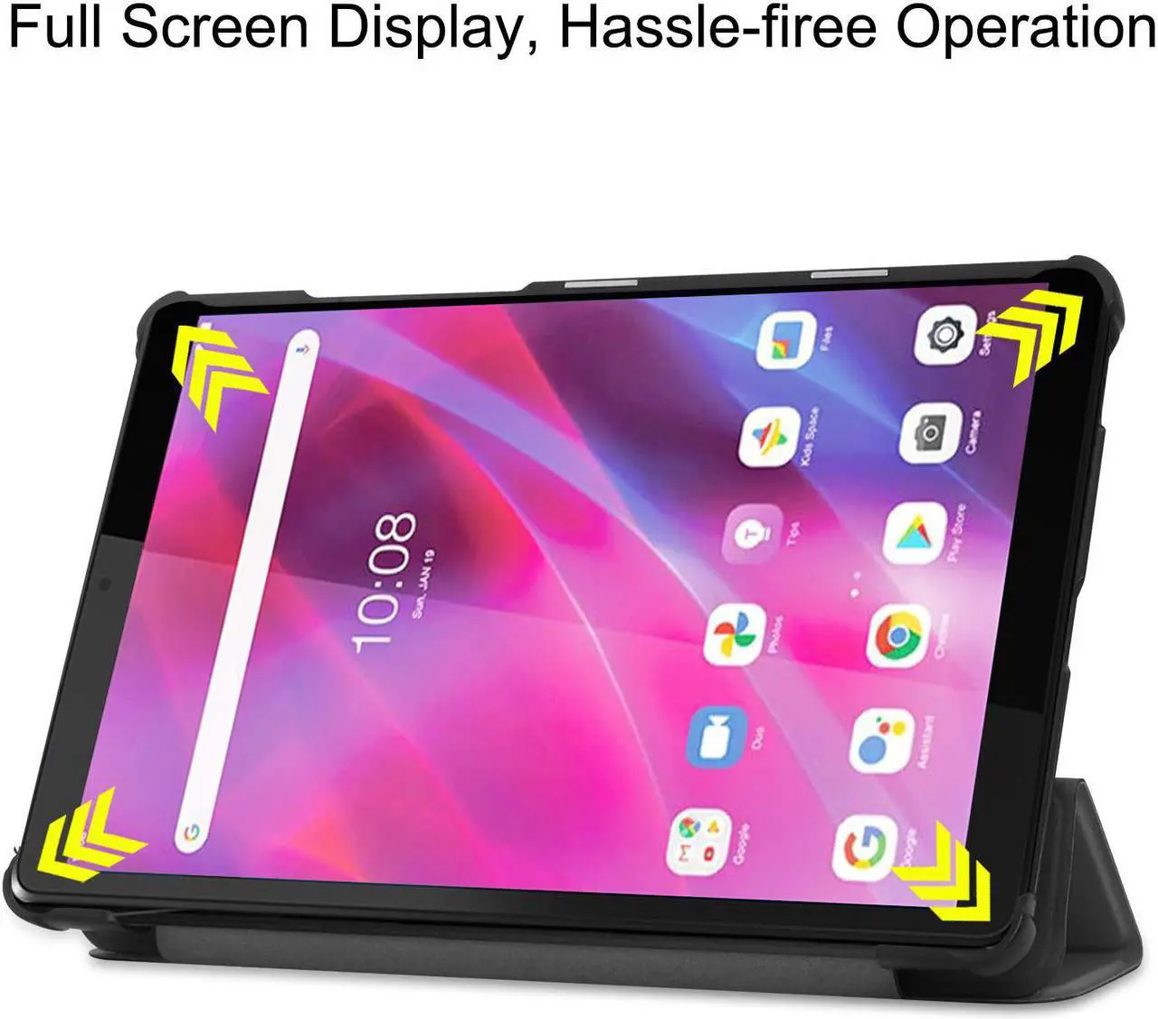 Alt view image 5 of 7 - Lenovo Tab M8 / Tab M8 HD LTE/Smart Tab M8 / Tab M8 FHD Case, Trifold Stand Slim Lightweight Case Cover for Lenovo Tab M8 3rd Gen TB-8506F / TB-8506X / TB-8505F / TB-8505X / TB-8705F/ TB-8505FS Gray