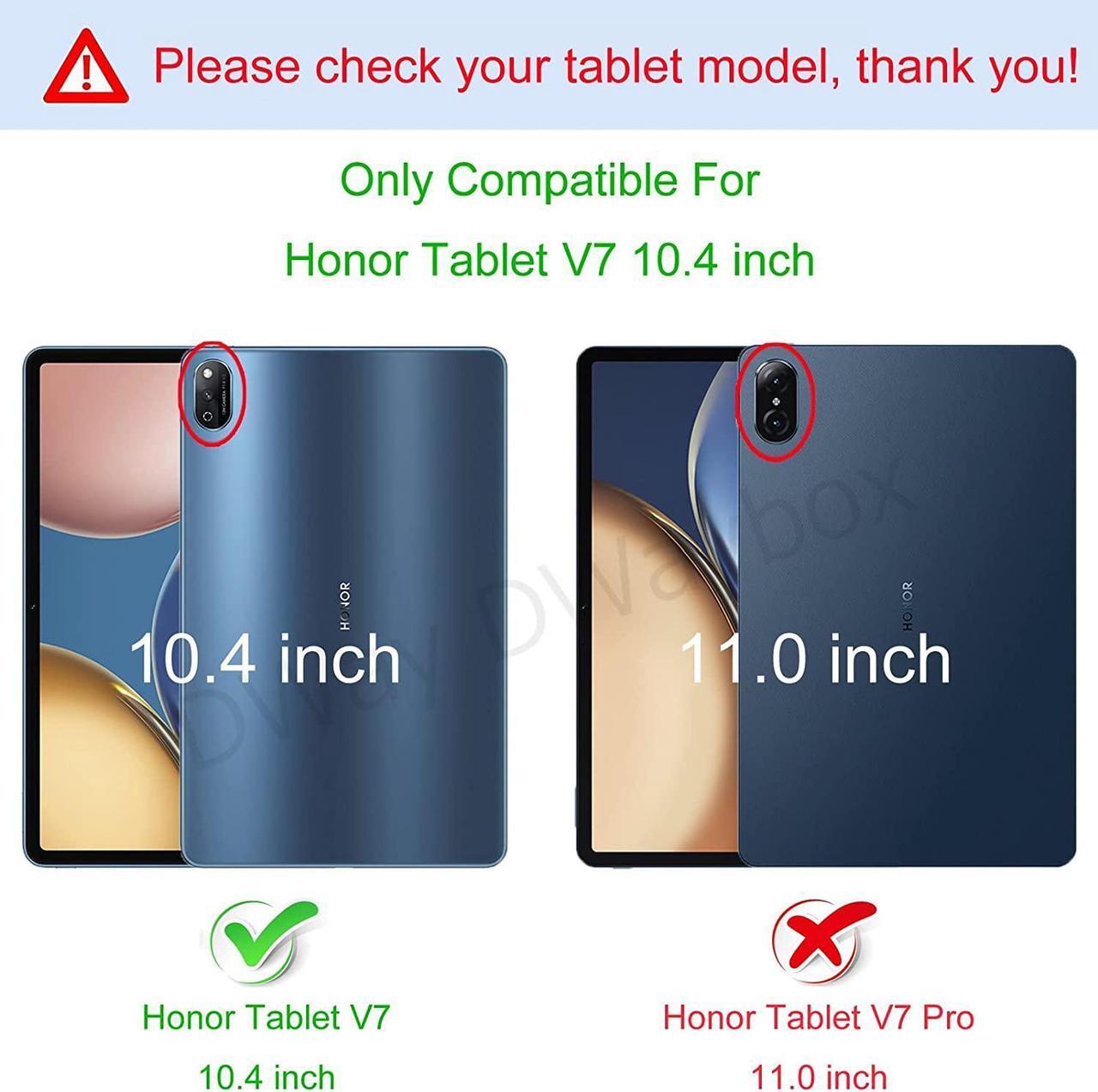 Alt view image 2 of 7 - Case for Honor V7 10.4 inch 2021 with Auto Wake / Sleep, Trifold Slim Lightweight Hard Shell Protective Smart Cover for Honor Tablet V7 with Stand