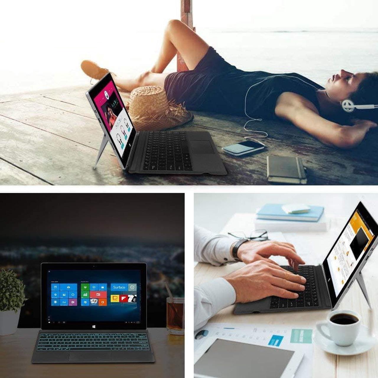 Alt view image 6 of 7 - Type Cover for Microsoft Surface Pro 7 Plus / Pro 7 / Pro 5 / Pro 4 / Por 3, [7-Color Backlit] Wireless Bluetooth Keyboard with Rechargeable Battery/Trackpad, Auto Sleep/Wake