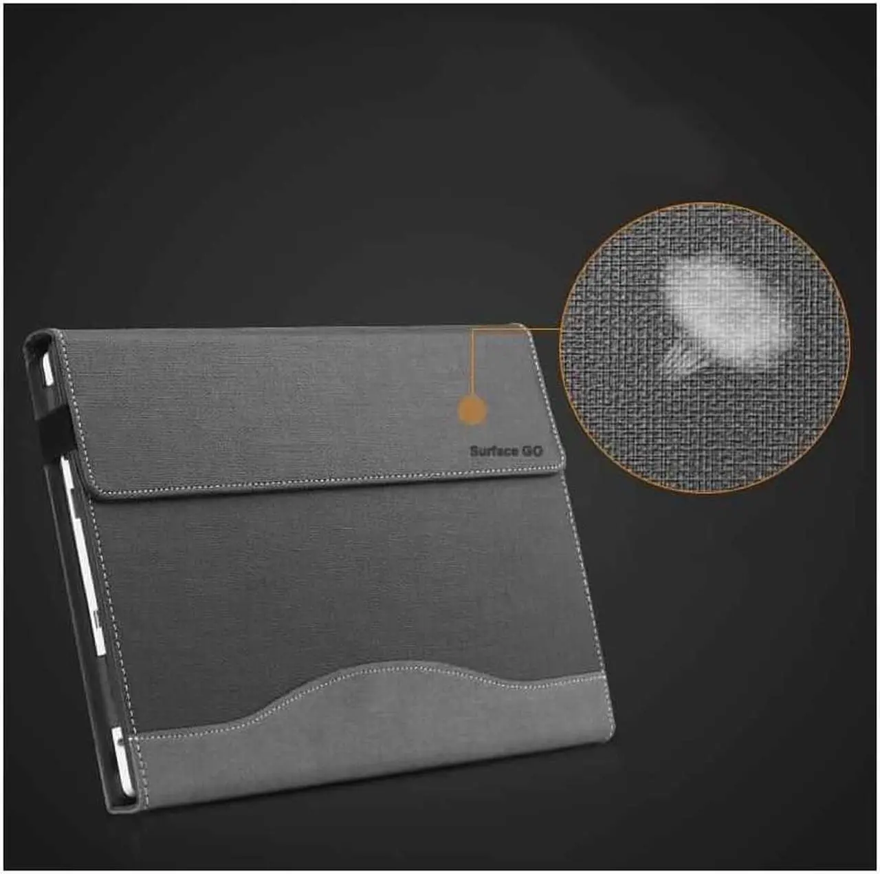 Alt view image 5 of 7 - Protective Case for Microsoft Surface Go 3 2021 / Surface Go 2 2020 / Surface Go 2018 - Multi-Angle Portfolio Business Cover with Pen Holder, Compatible with Type Cover Keyboard