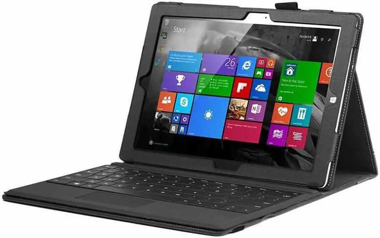 Alt view image 7 of 7 - Protective Case for Microsoft Surface Go 3 2021 / Surface Go 2 2020 / Surface Go 2018 - Multi-Angle Portfolio Business Cover with Pen Holder, Compatible with Type Cover Keyboard