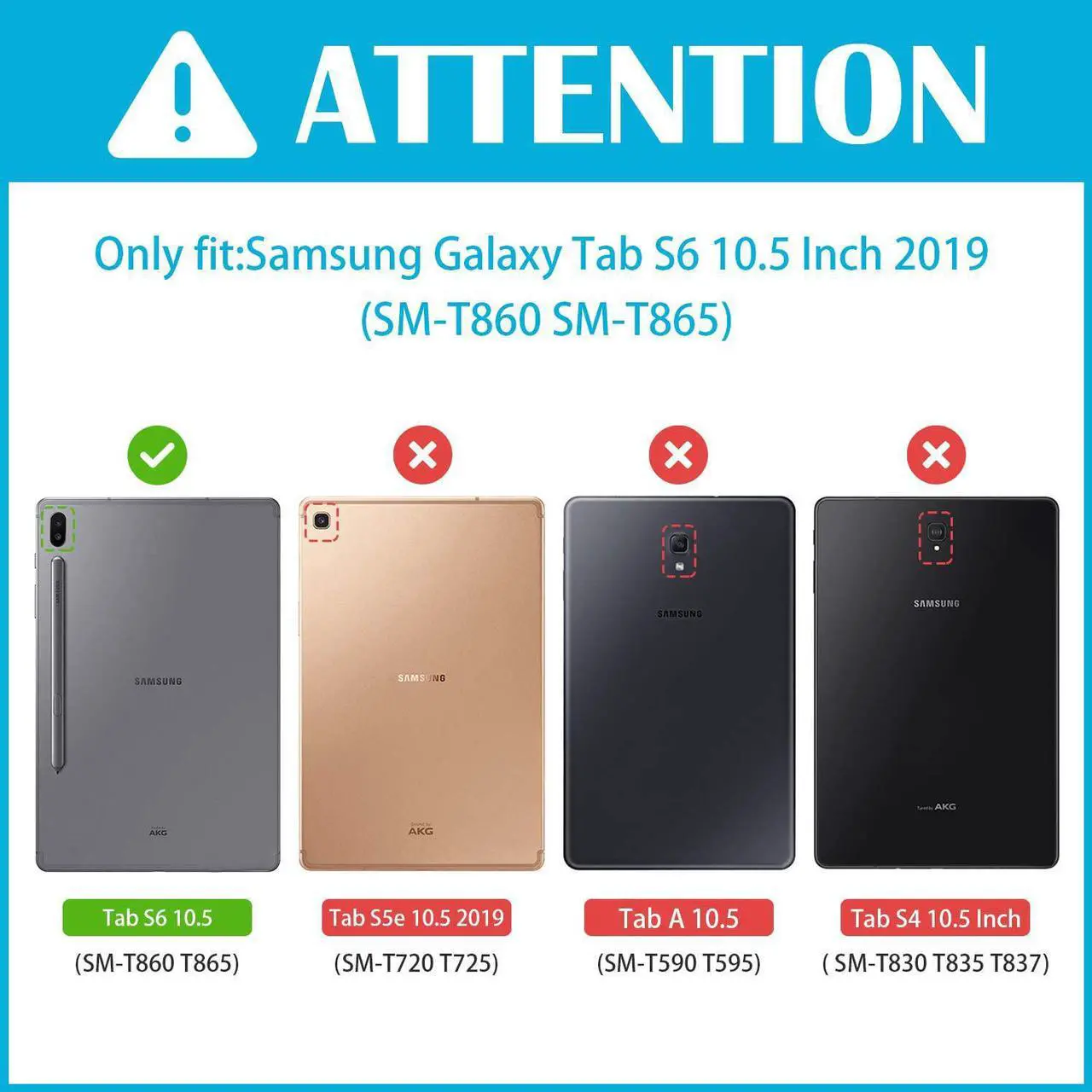 Alt view image 2 of 7 - Galaxy Tab S6 10.5 Case, Heavy Duty Shockproof Protective Case with 360 Rotate Hand Strap/Kickstand for Samsung Galaxy Tab S6 10.5 Inch 2019 Release SM-T860/T865/T867